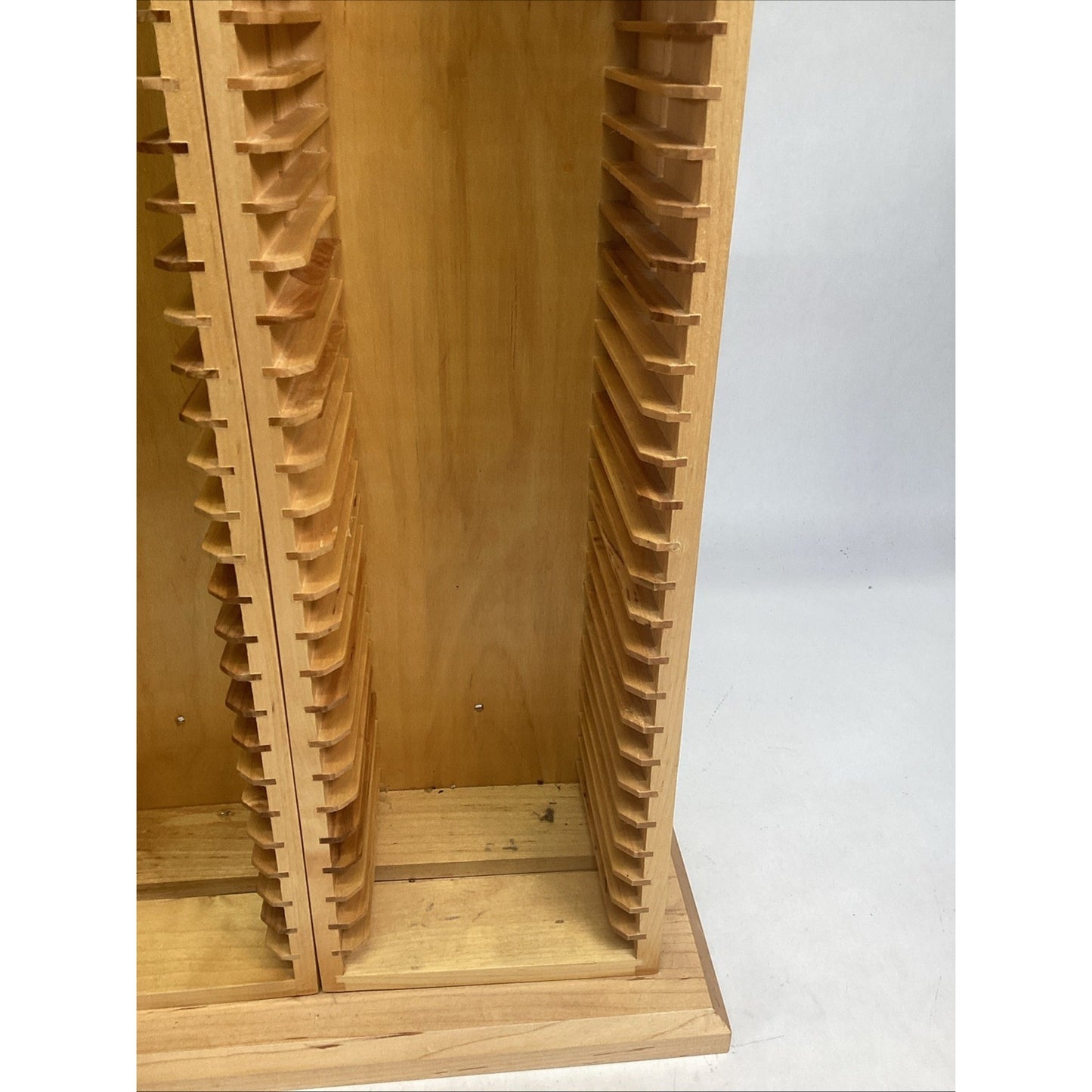Vintage Large Wooden CD Holder - Holds 70 CD’s