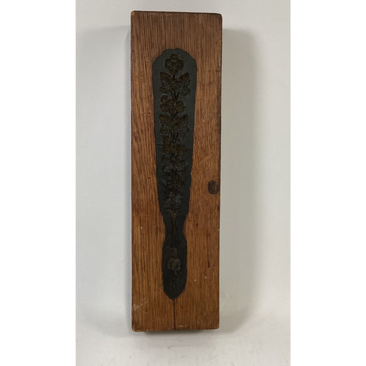 VTG ANTIQUE Floral COOKIE CANDY CHOCOLATE BUTTER WOOD MOLD