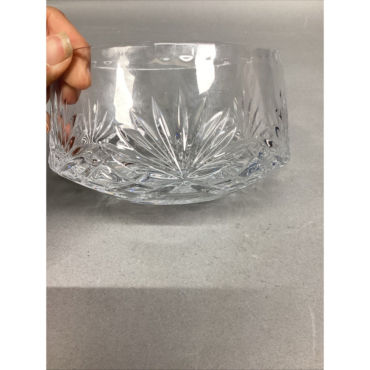 VTG ROGASKA Crystal Concave Bowl Richmond Pattern 5.25”Dx3.25”H - Signed