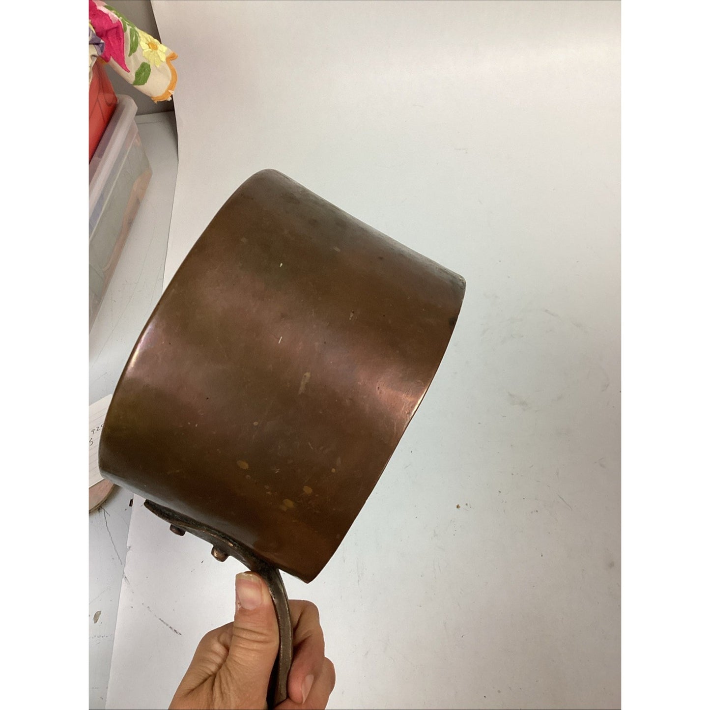 Vintage Copper Saucepan Pot (no Lid)