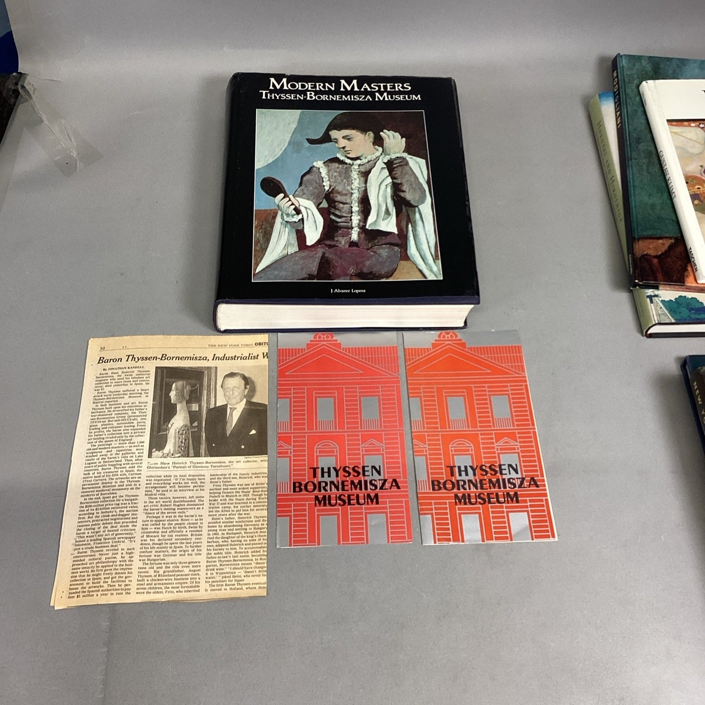 Modern Masters: Thyssen-Bornemisza Museum W/ Newspaper Article & 2 Brochures