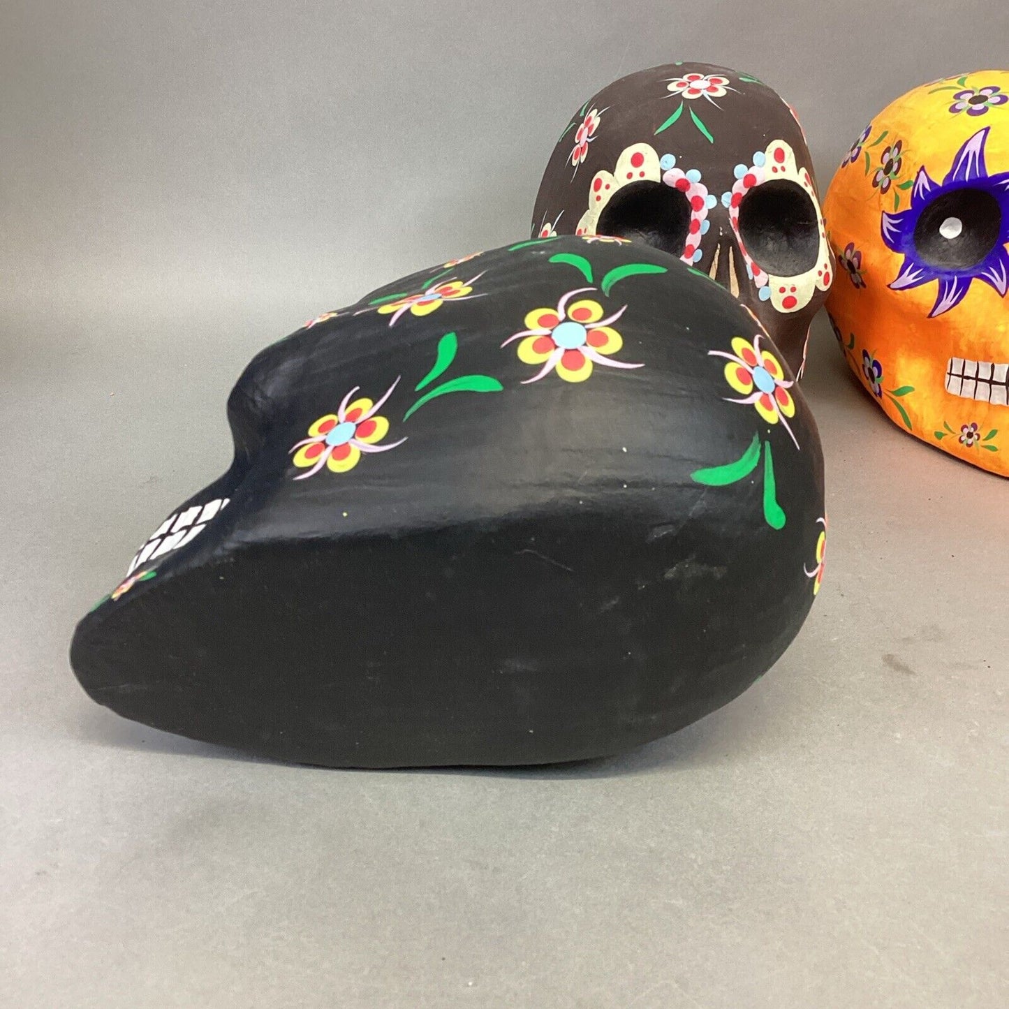 Set Of 4 Styrofoam Decorative Sugar Skull Decorations