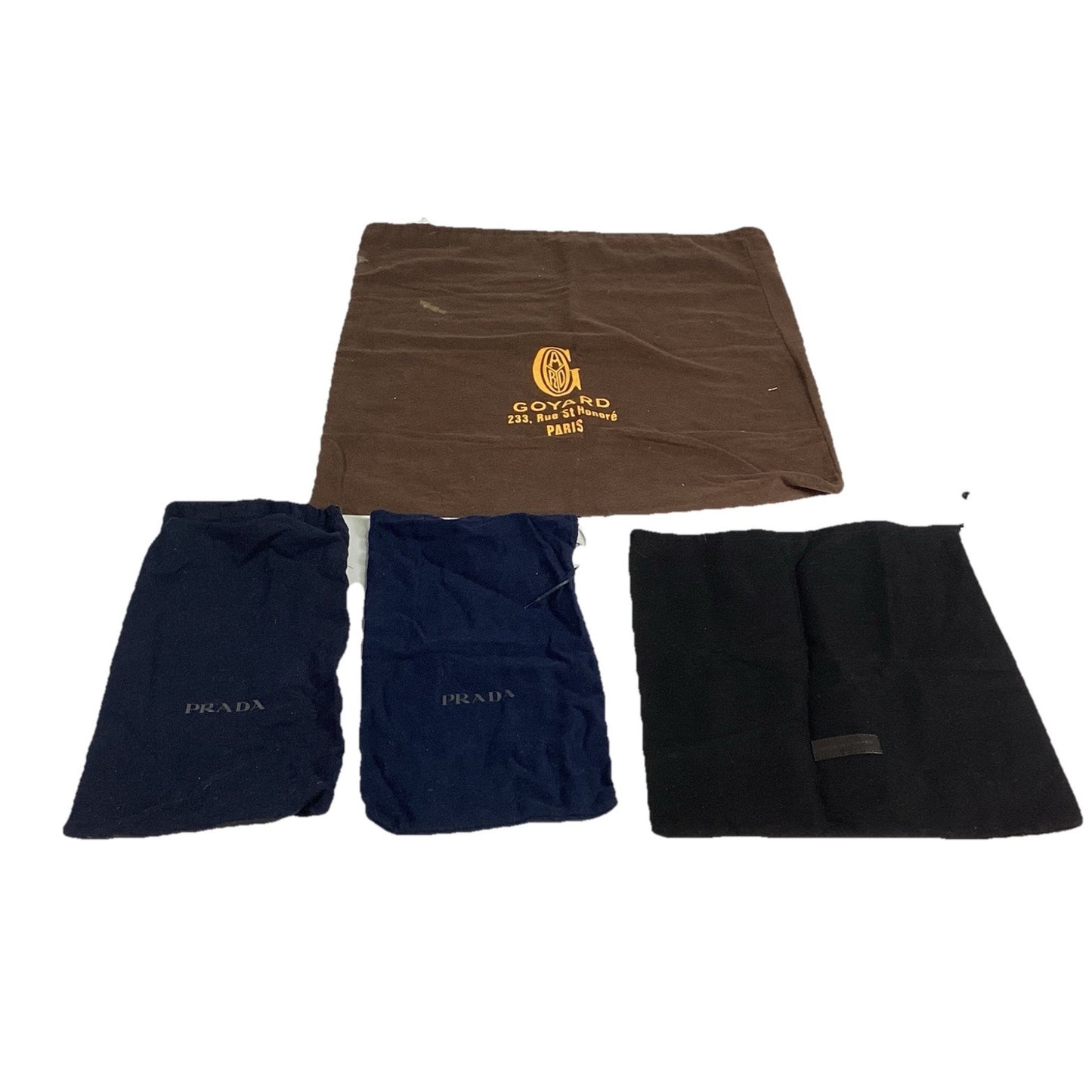 Goyard Fleece Drawstring Bag, 2 Prada Fleece Blue Bags & Dries Van Noten Bag