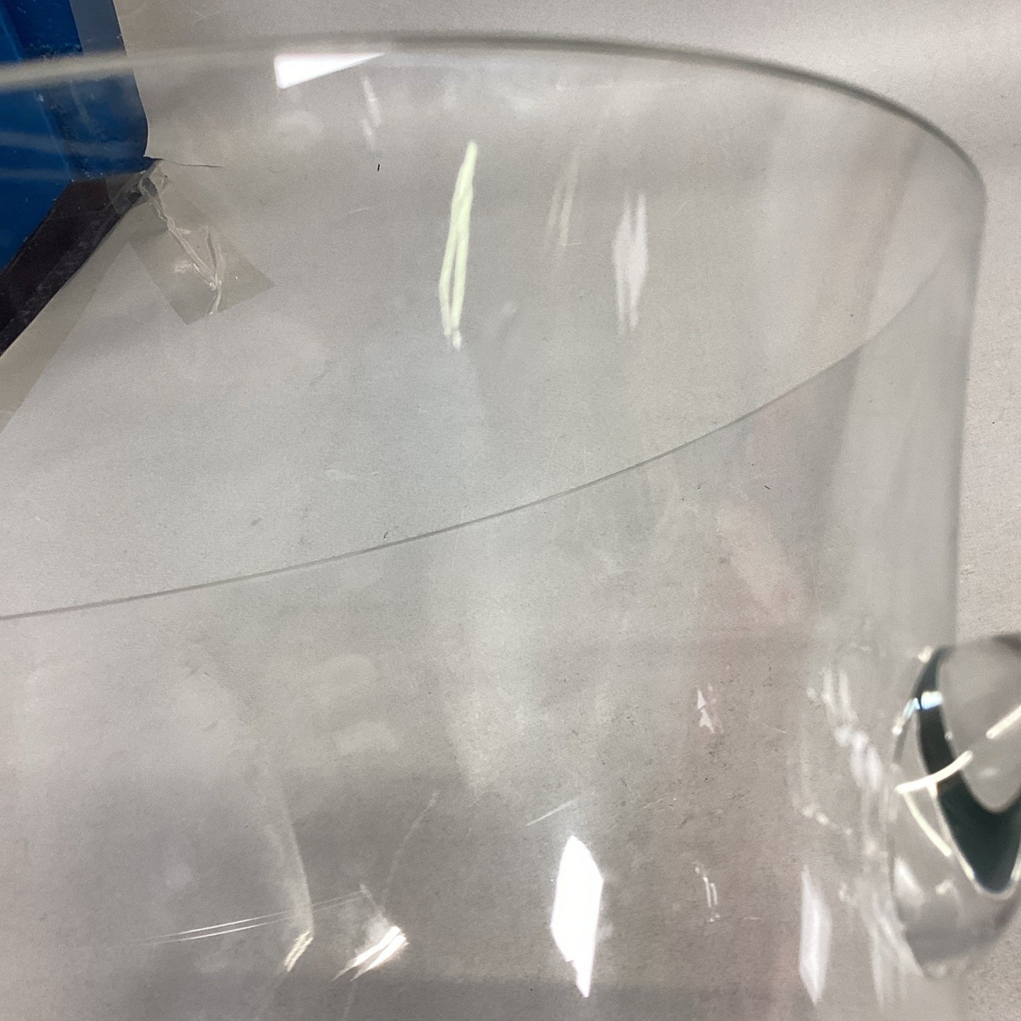 Vintage Clear Glass Ice Bucket w/ Hand Blown Handles - 8.5”Hx8 7/8”D