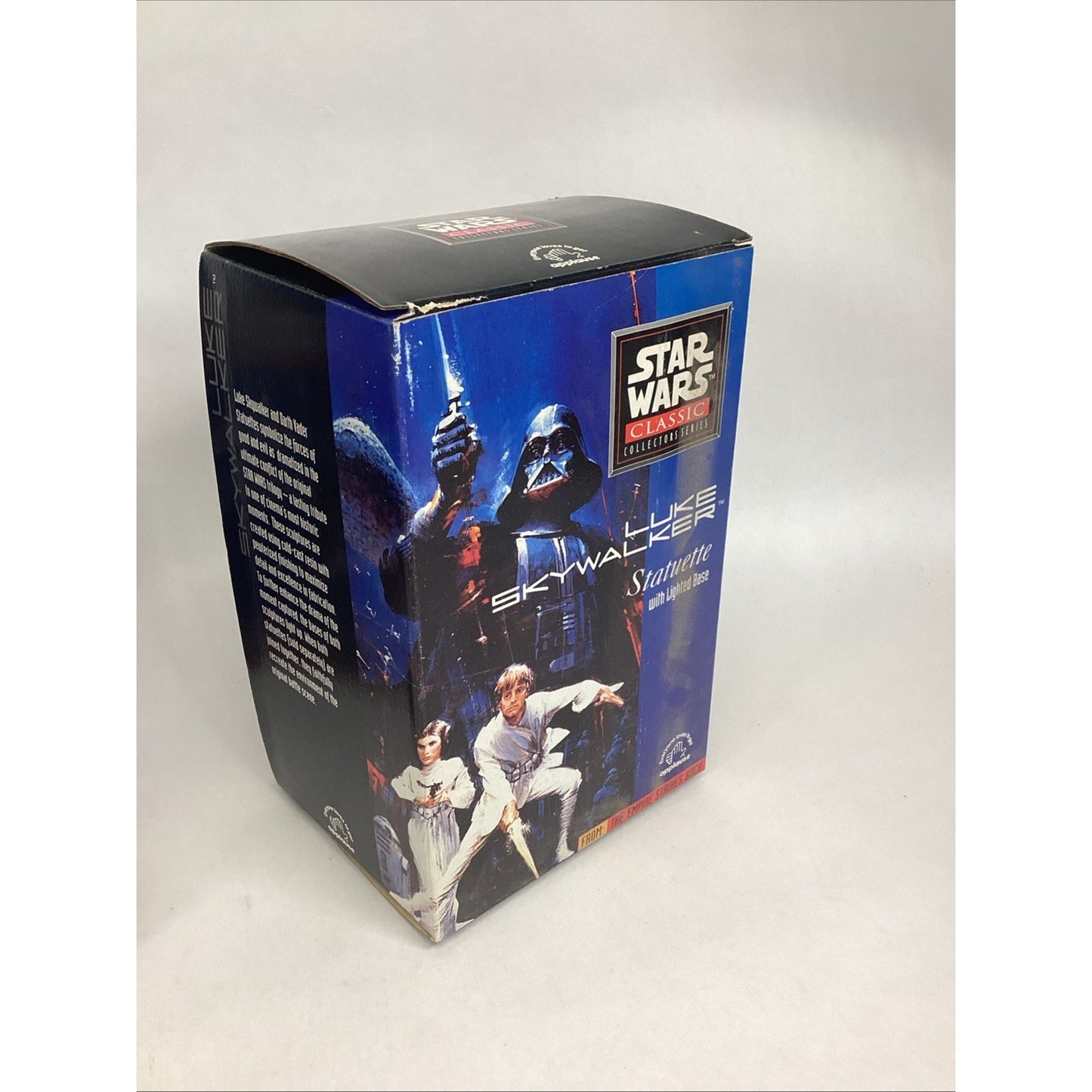 2 VTG Star Wars Classic Luke Skywalker Statuette With Working Lighted Base