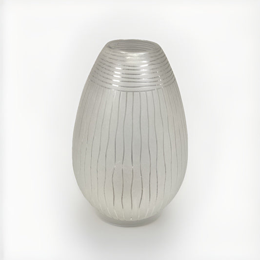 10.25” Striped Glass Vase