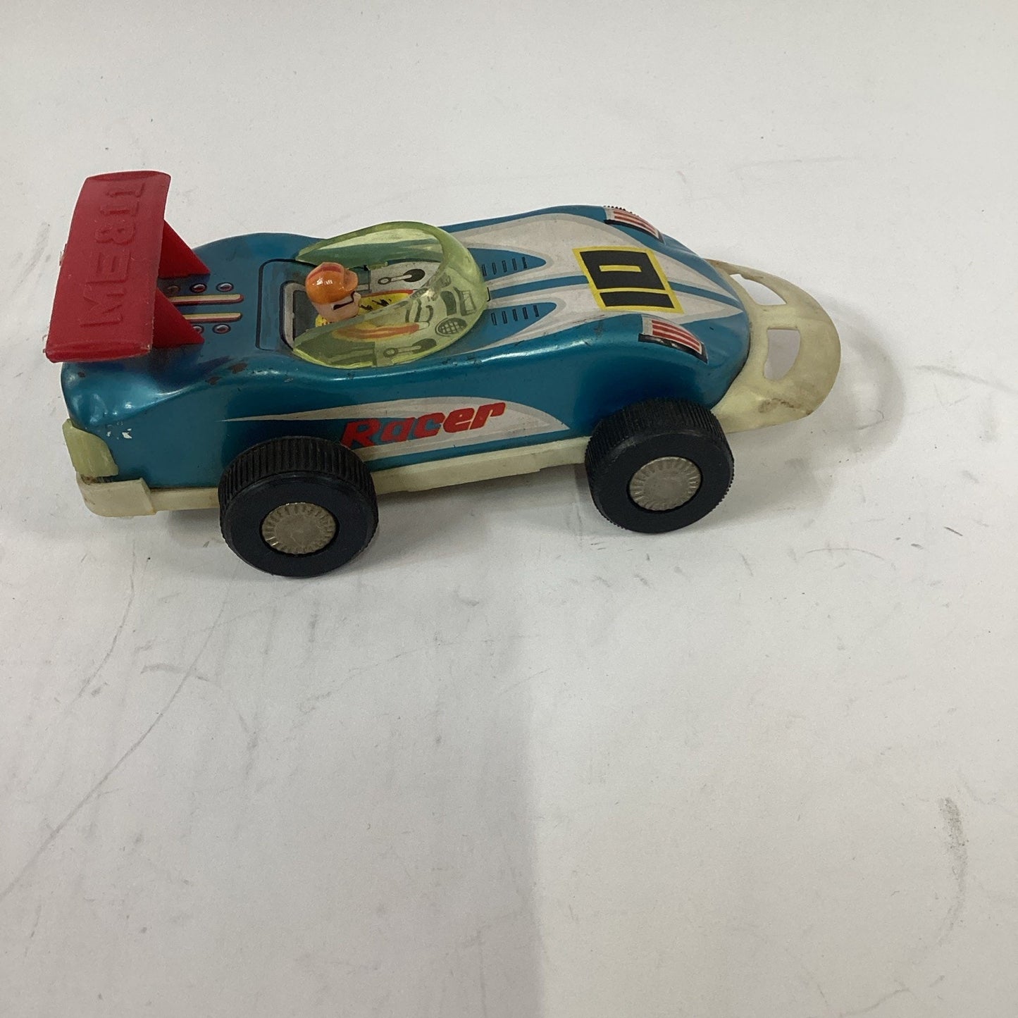 ME 811 RACER GYROACTION BATTERY OPERATED TIN TOY BLUE/RED