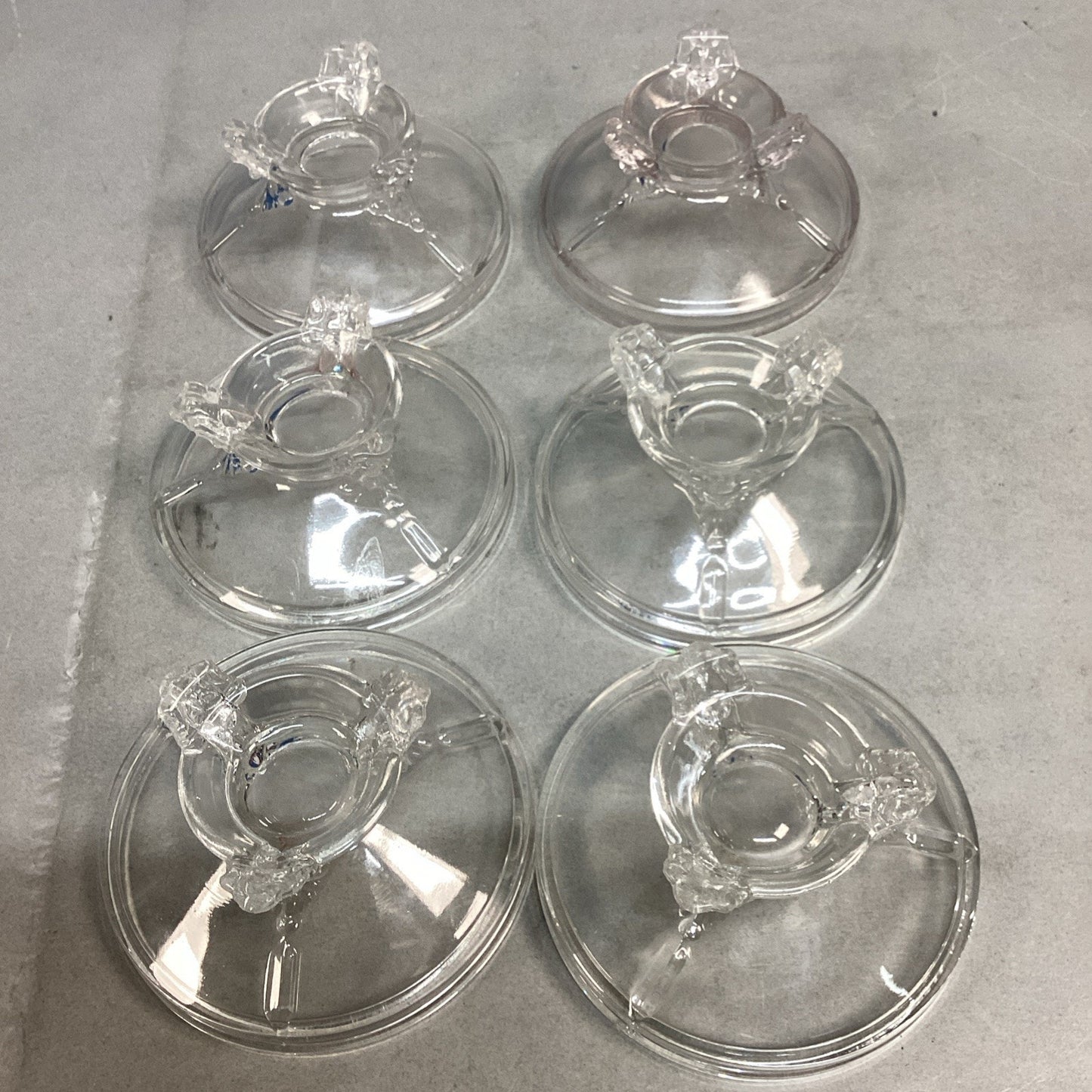 Set of 6 Hobbs Brockunier 1876 Viking/Bearded Man Pattern 4" x 2" Bowls