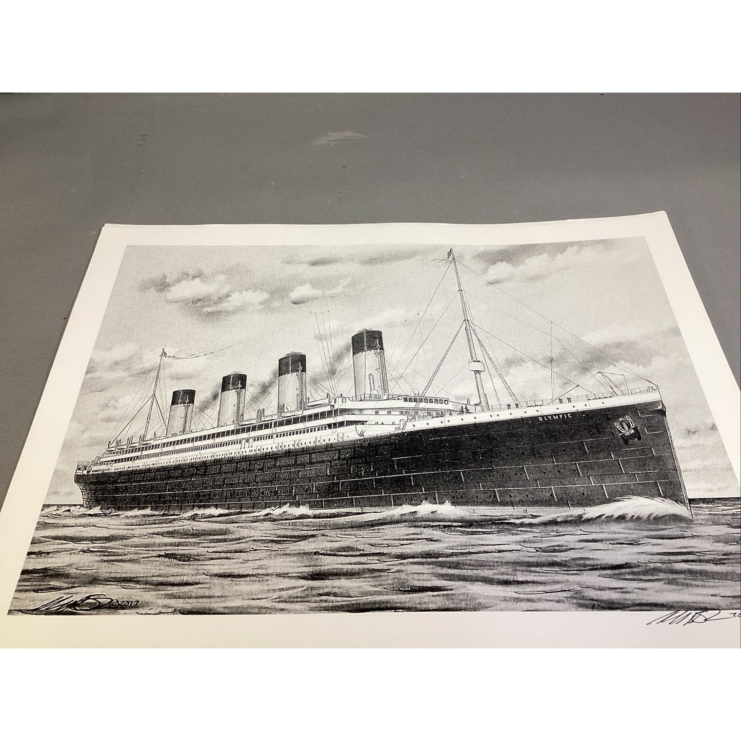USS Olympic Ship Art Print - 16x12” - Signed In 2018
