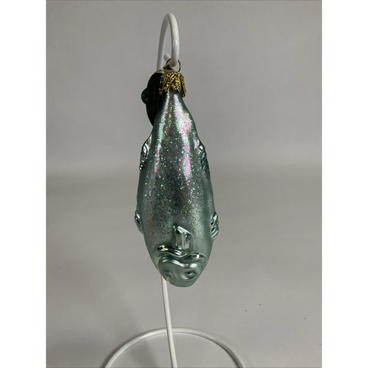 Christborn Glass Figural Fish Christmas Ornament