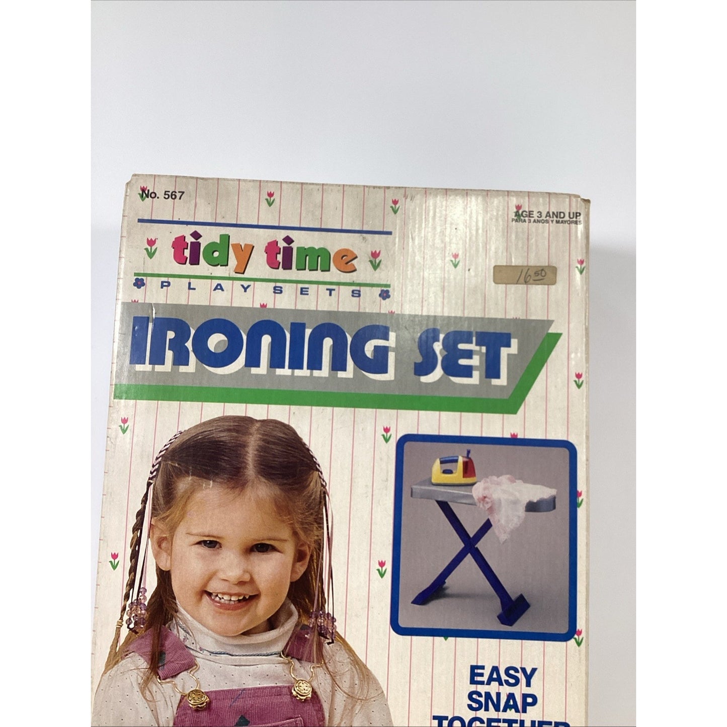 Vintage Rare Tidy Time Play Sets Ironing Set W/ Ironing Board & Iron