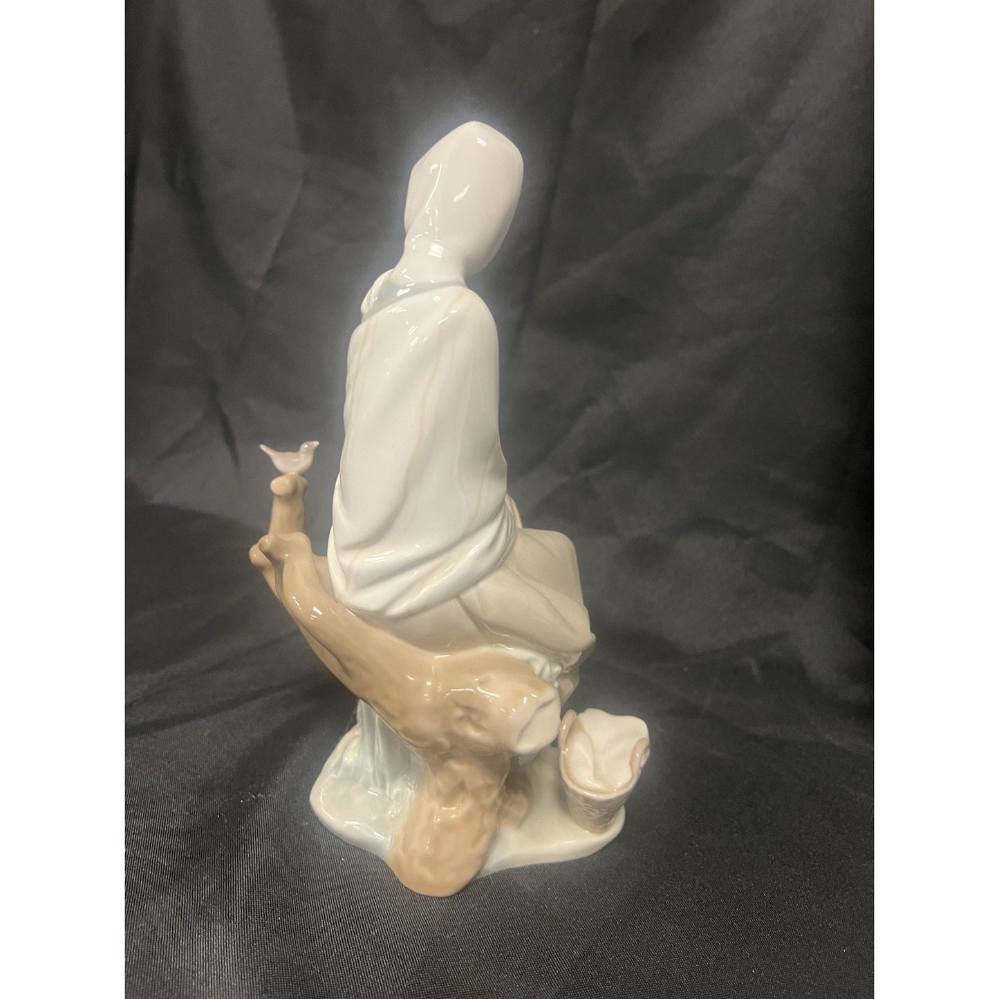 As Is Lladro 4576 New Shepherdess Figurine Girl On Branch Bird Retired