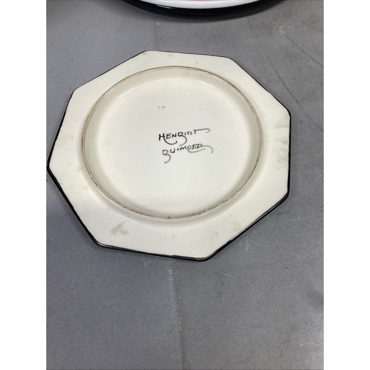 Set Of 3 Henriot Quimper Ceramic Decorative Wall Plates W/ 1 Coaster - France