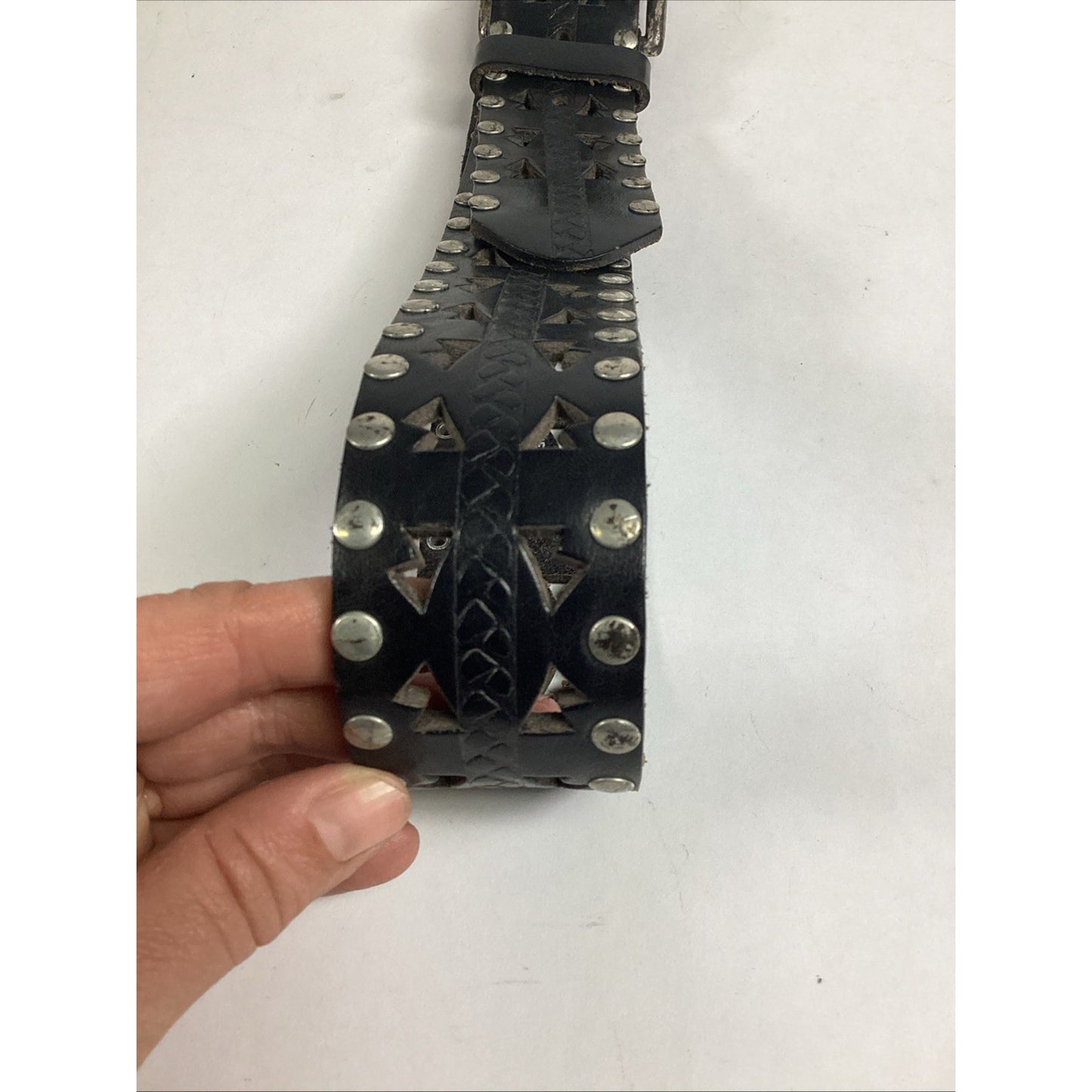 Bulldog Black Italian Leather Men’s Belt - #18876 - 90/36 - Made In Canada