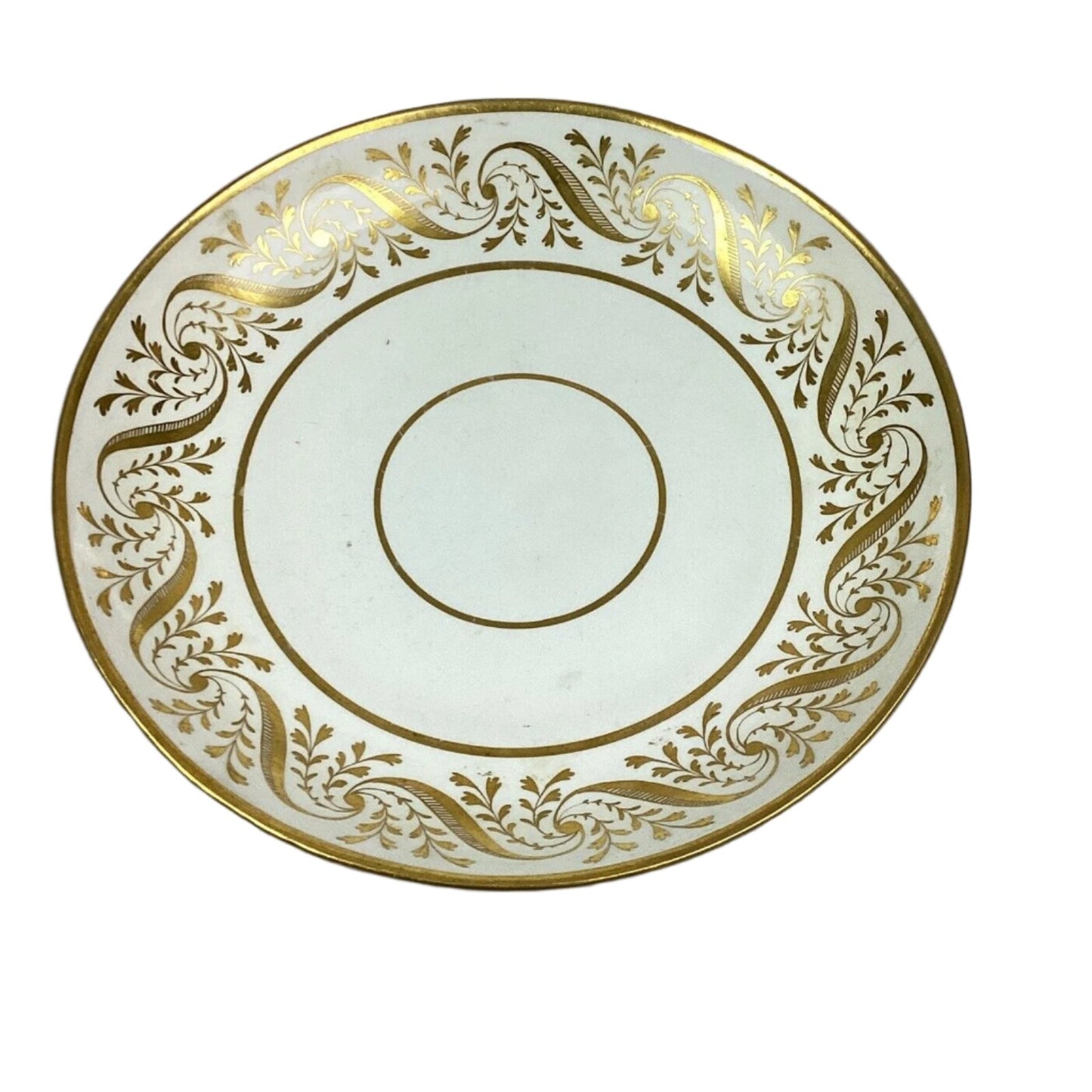 Flight Barr & Barr White With Gold Trim Plate - 7 3/4”