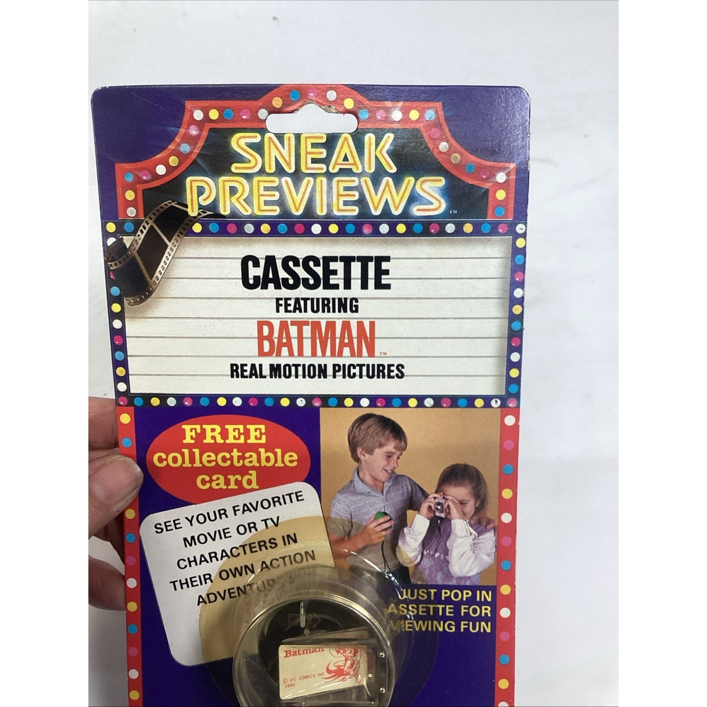 1984 Galoob Sneak Previews Cassette Superman & Batman Real Motion Pictures NOS
