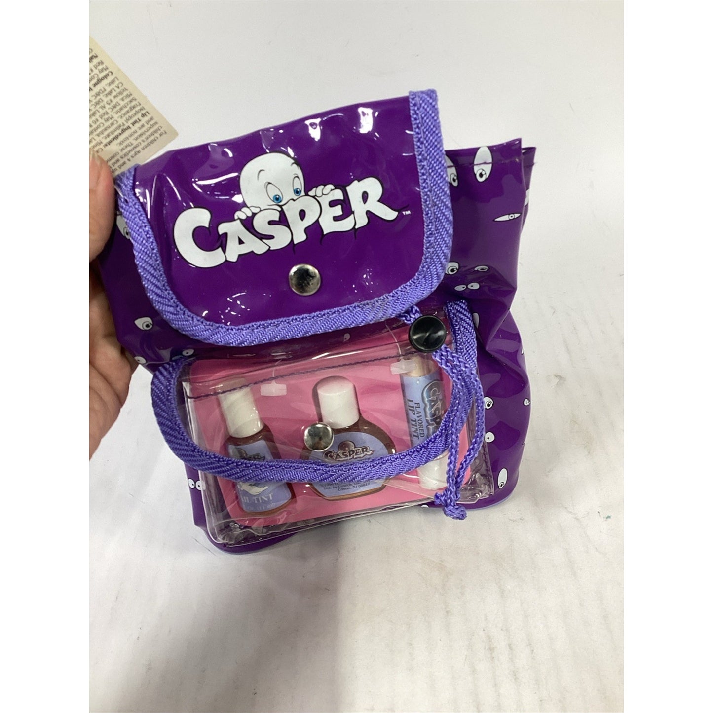 Vintage Casper Sack Pack NOS 1996 Childs 3pc Make-up Set Backpack Rare