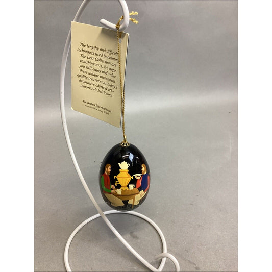 Vintage The Lexi Collection Hand Painted Russian Style Wooden Egg With Tag