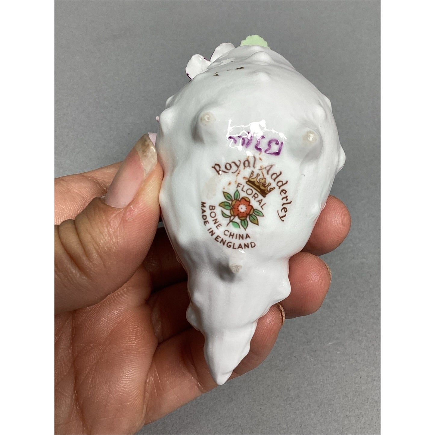 Vintage Royal Adderly Bone China Floral Bouquet Nestled in a Sea Shell - England