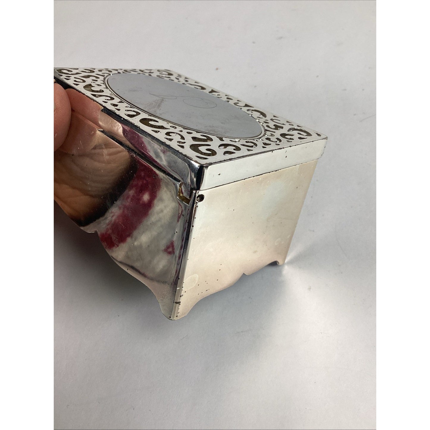 Things Remembered Silver Plated Filigree Ring Jewelry Trinket Box