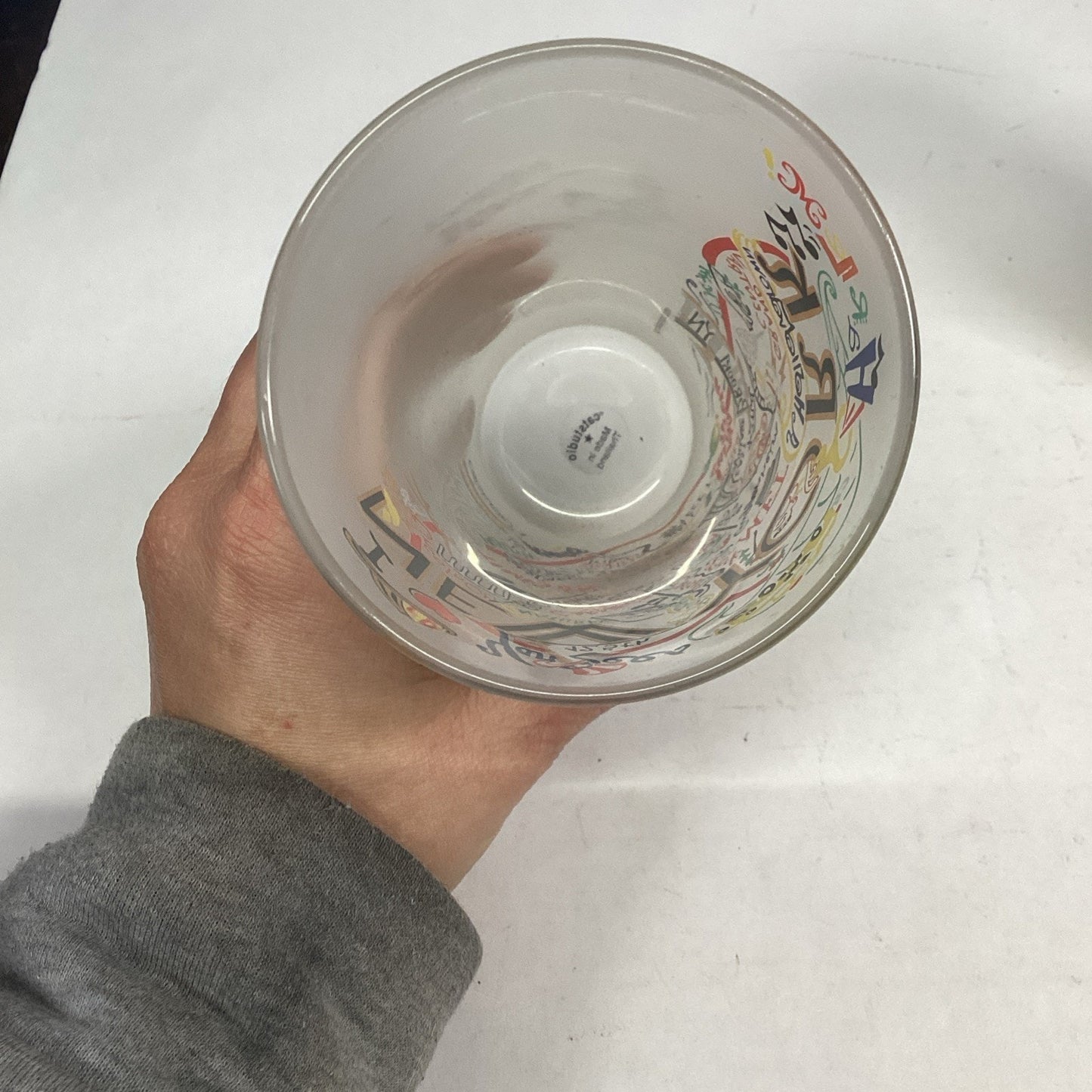Set Of 3 Catstudio New York Frosted Glass Tumblers - Made In Thailand
