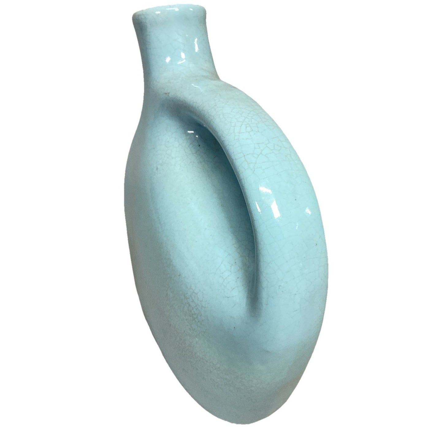 Vintage Light Blue Whiskey Mohawk Liquor Jug Decanter - No Stopper