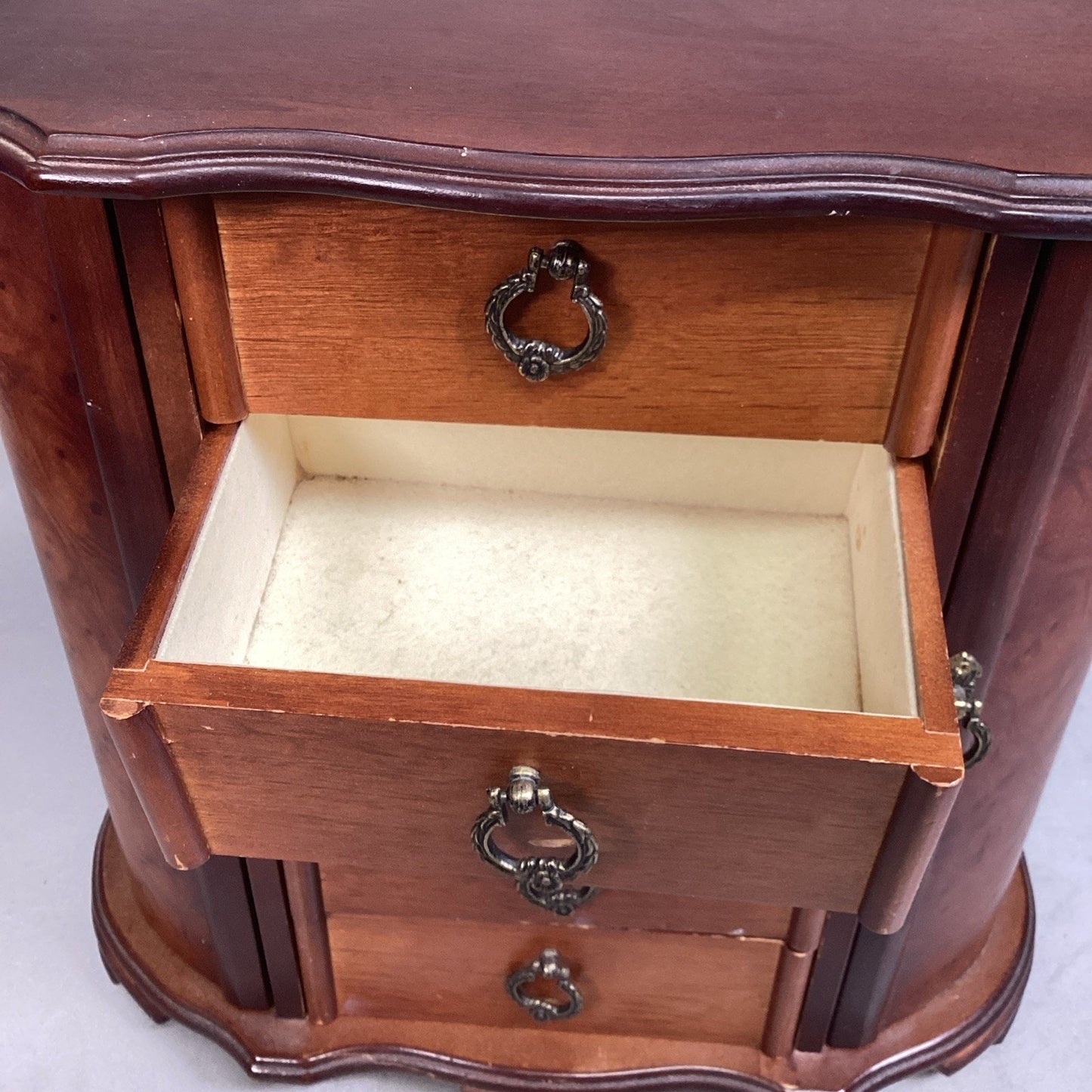Vtg Jewelry Organizer/Armoire - 2 Doors & 5 Drawers - 13”H