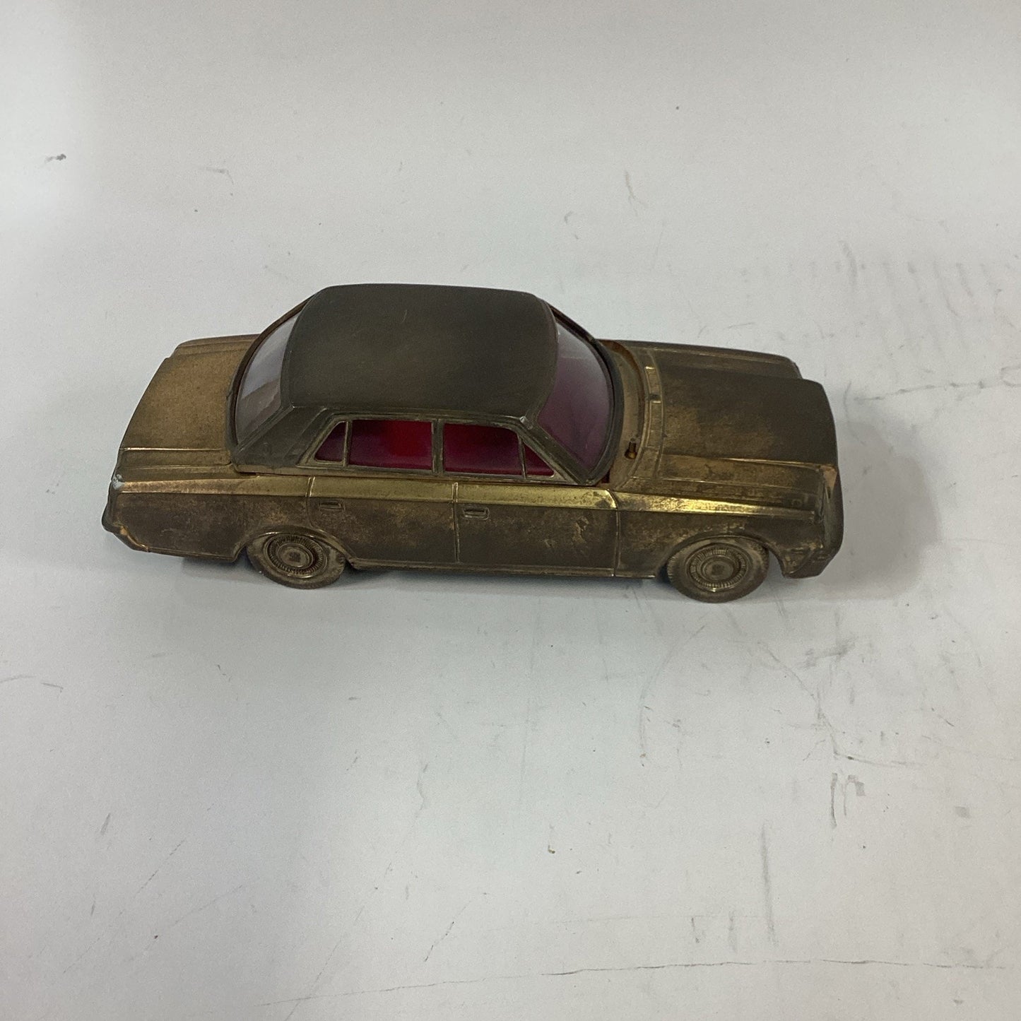 Vintage Toyota Century Brass Cigarette Case with Music Box