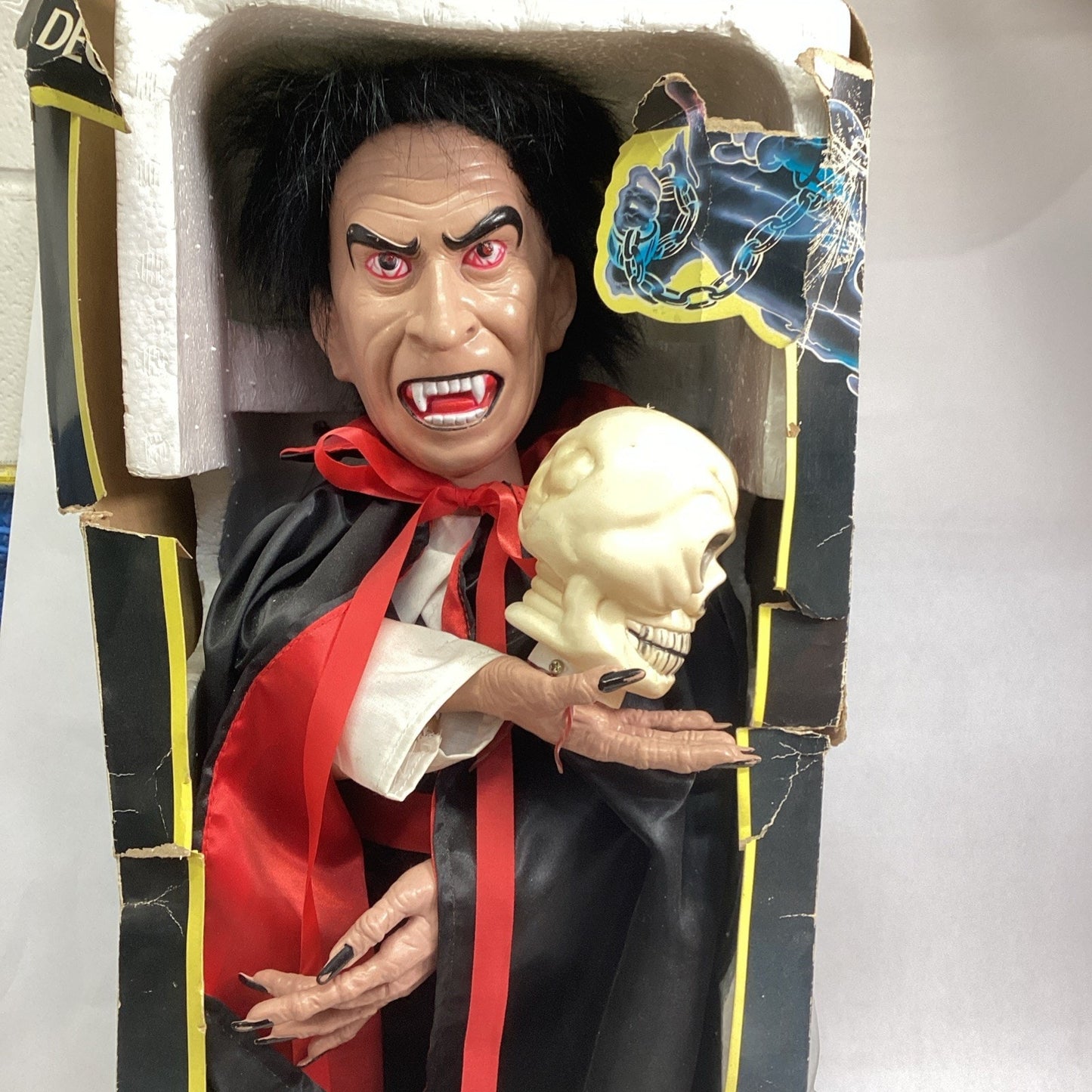 Rare Vintage Halloween DRACULA with Lights & Sound - NOS