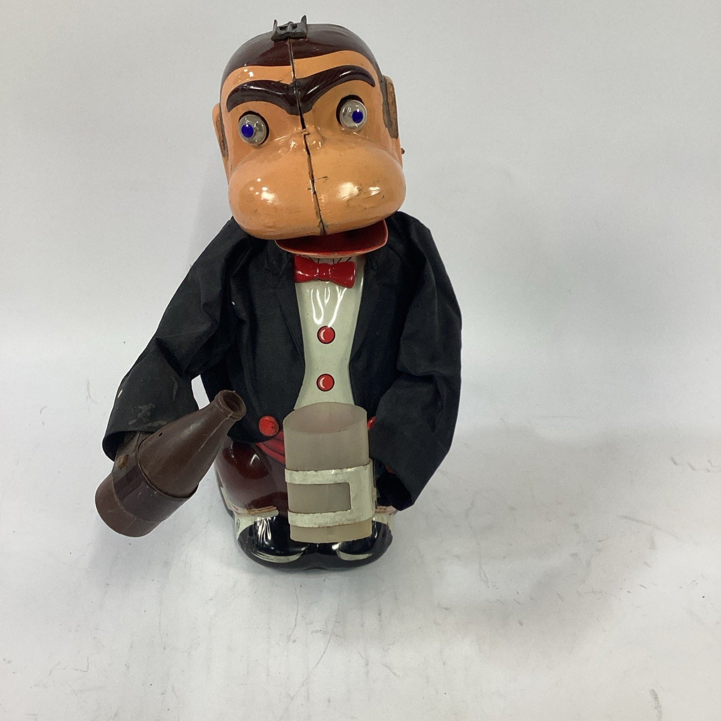 Vintage Linemar Jocko The Drinking Monkey in Tuxedo Toy - Parts/Repair/Display