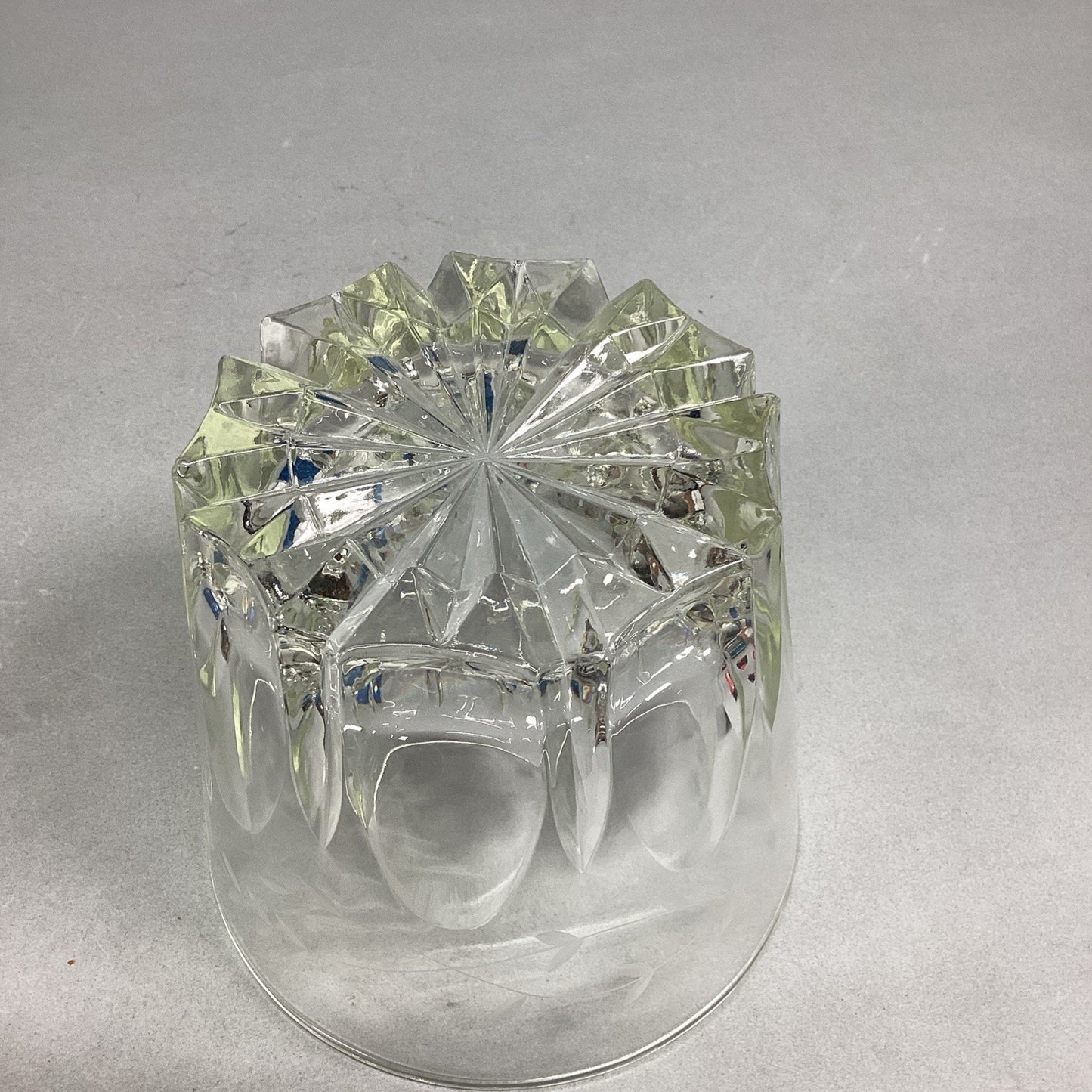 Heavy Lead Glass Vase / Bowl / Ice Bucket w/ Etched Leaves