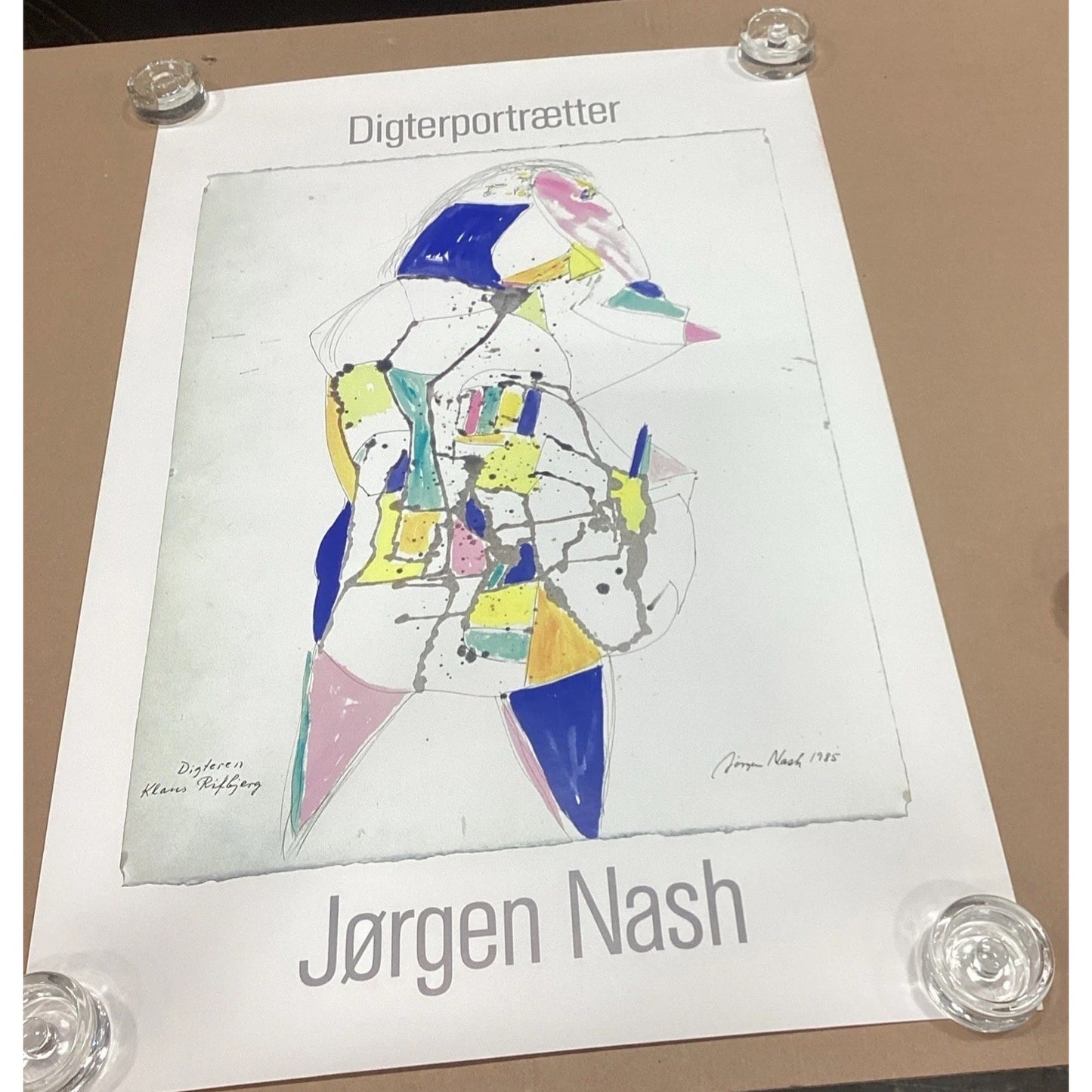 Jorgen Nash 1985 Digterportraetter Poster - 35.75x24”