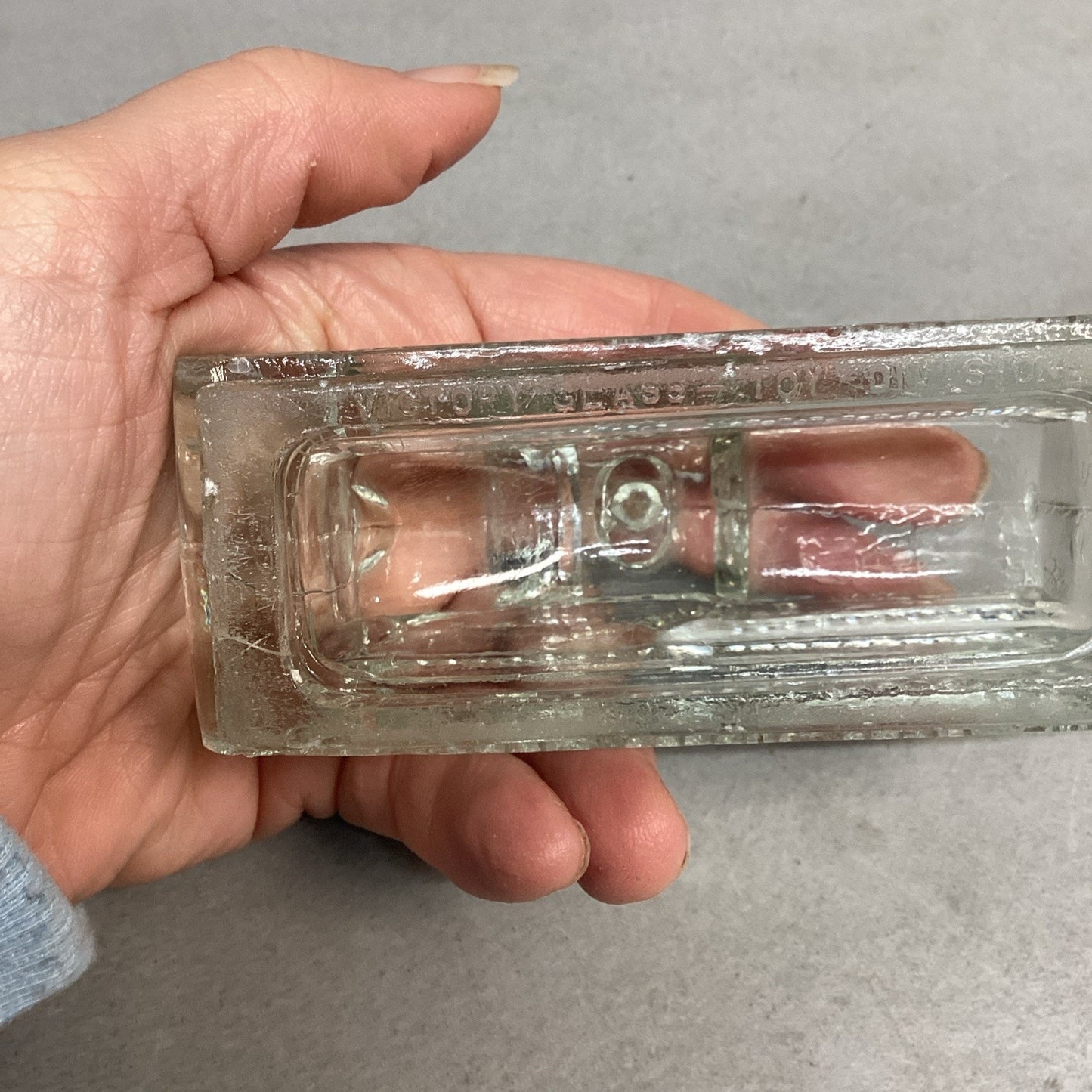 Vintage USA 1942 WWII Era Tank Victory Glass Candy Container
