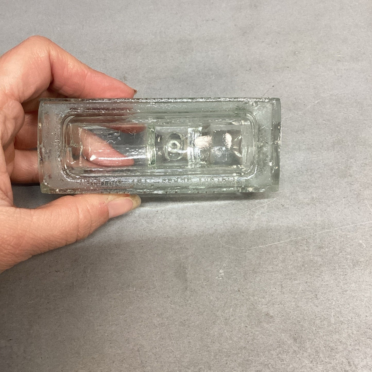 Vintage USA 1942 WWII Era Tank Victory Glass Candy Container