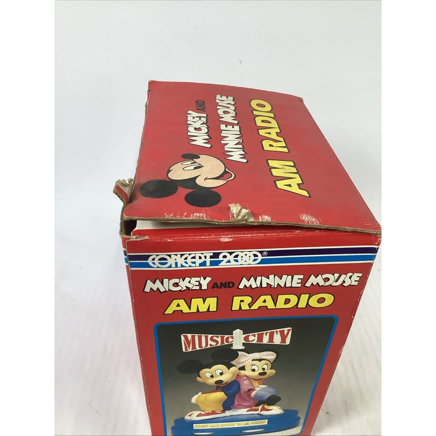 Vintage Mickey Minnie Mouse AM Radio 3D Figures Music City Tested & Works