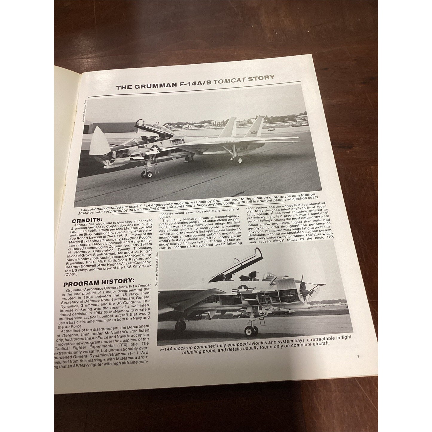 McDonnell Douglas Minigraph 2, Grumman F-14 Minigraph 3, Rockwell B-1A Minigraph