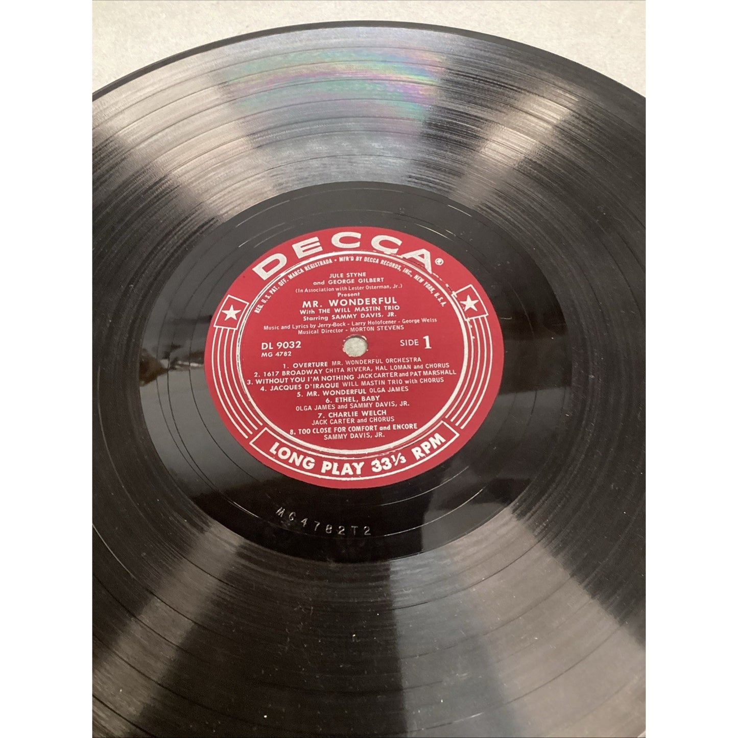 Sammy Davis Jr Mr Wonderful Vinyl, LP, Album, Decca DL 9032, 33 1/3 RPM