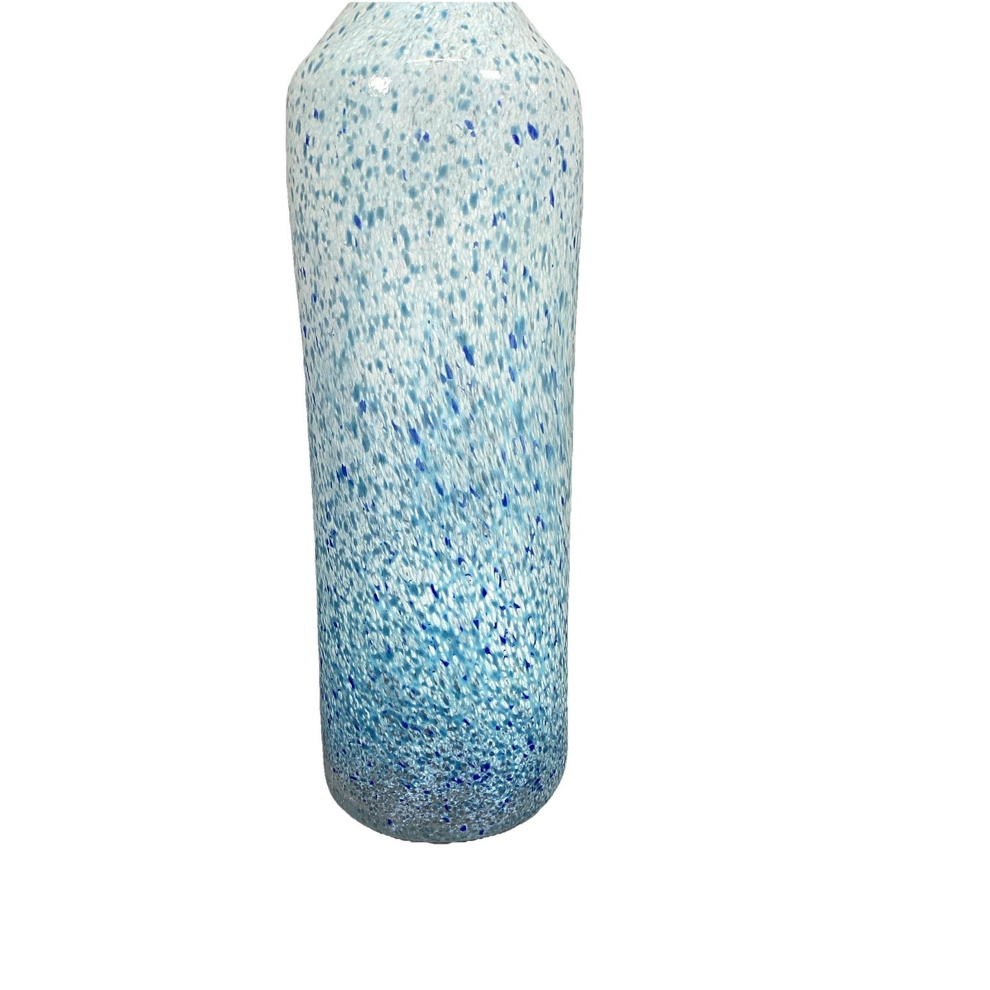 Handblown Speckled Blue Large Glass Decanter - 19”H