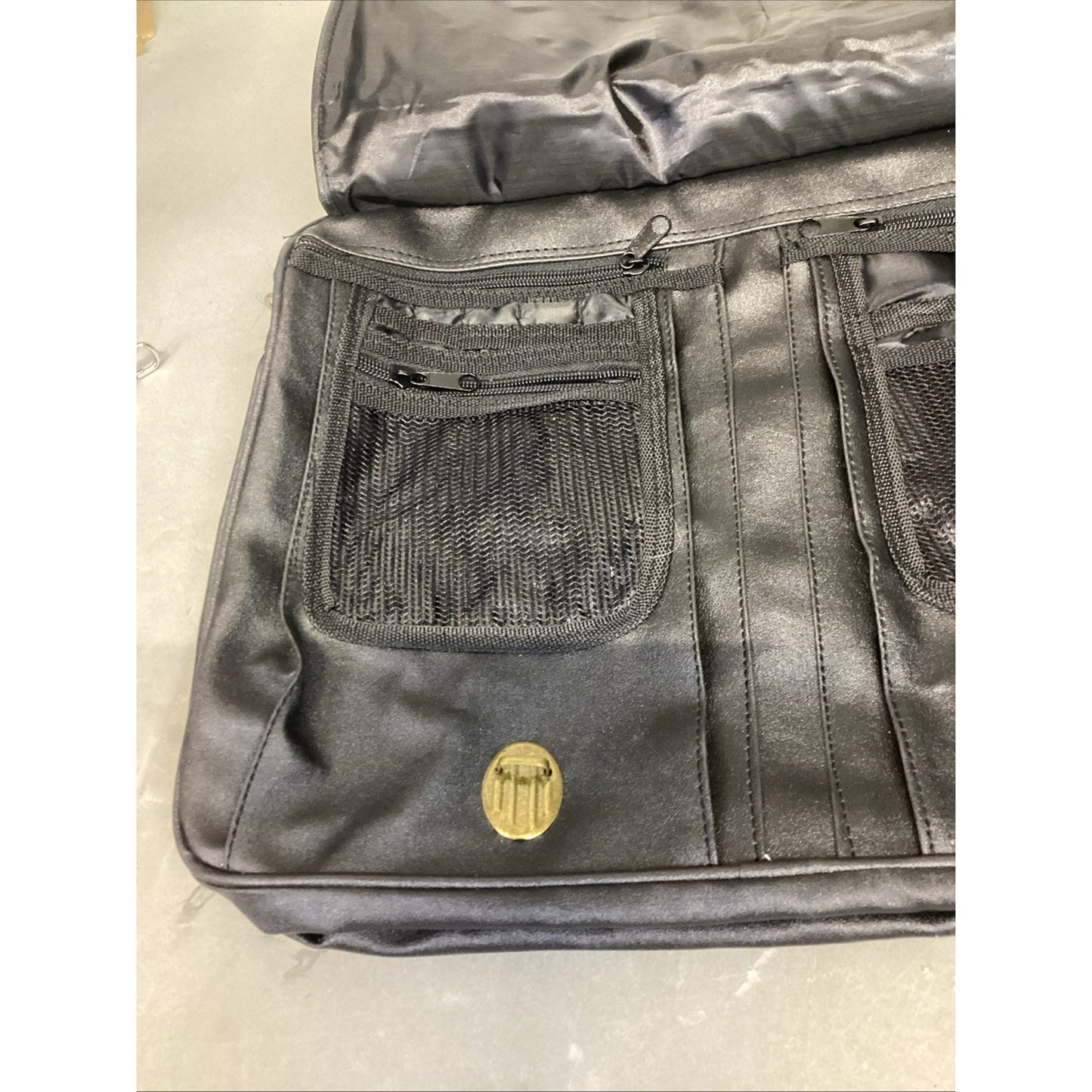 Black Messenger Bag With 3 Straps & 8 Compartment Total