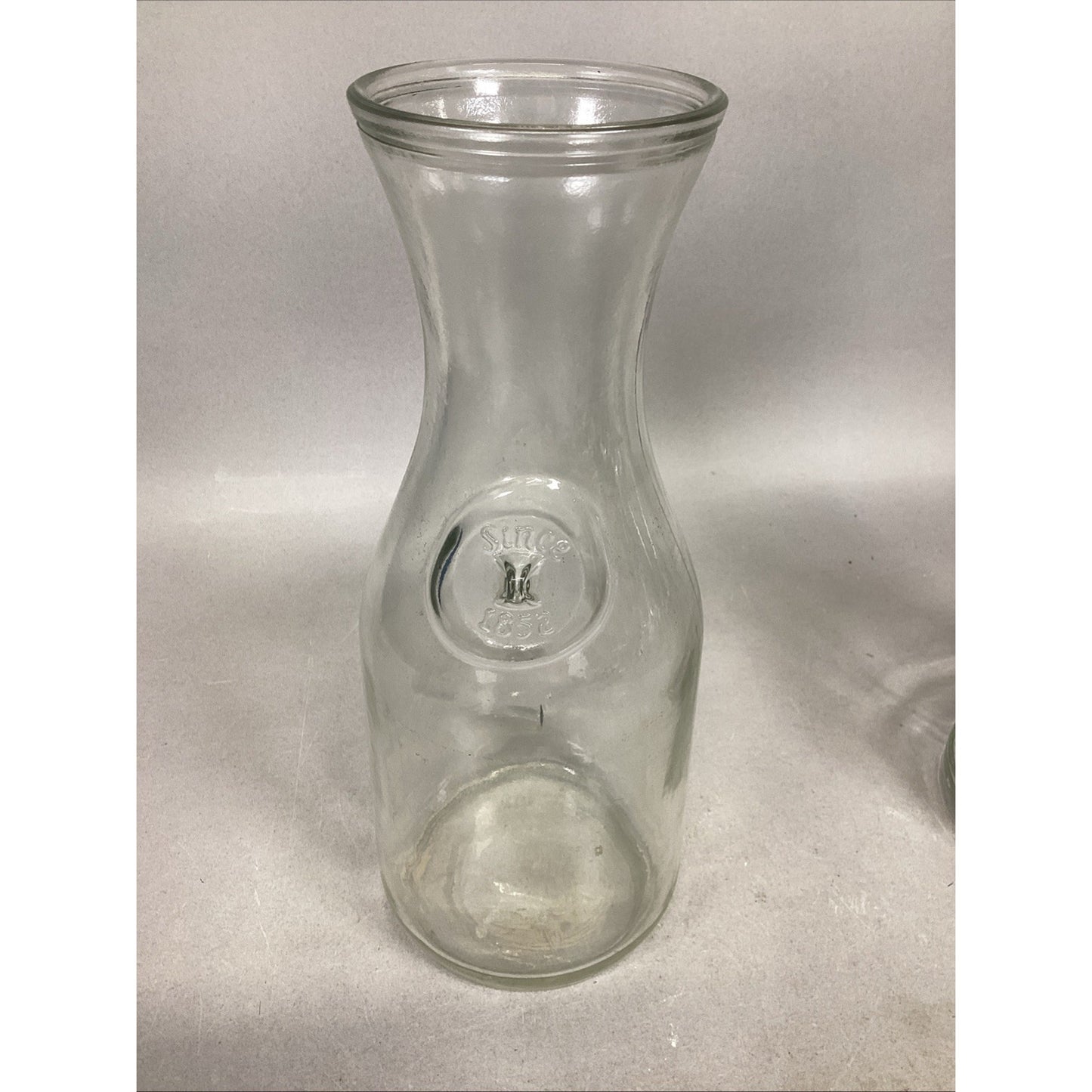 Set Of 2 Paul Masson Glass Carafe Wine Bottles - Since 1852