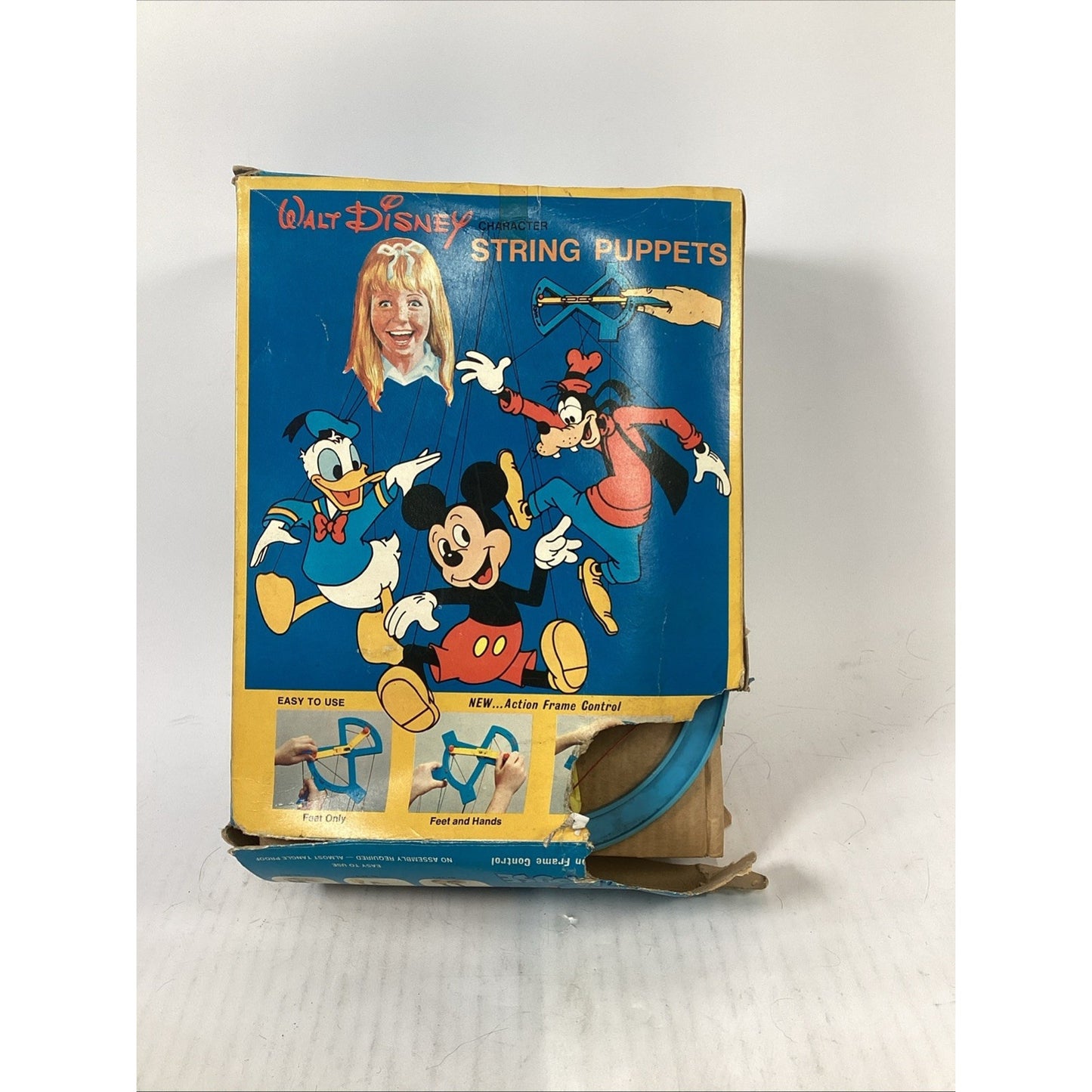 Walt Disney Mickey Mouse Marionette String Puppet - NOS - Damaged Box