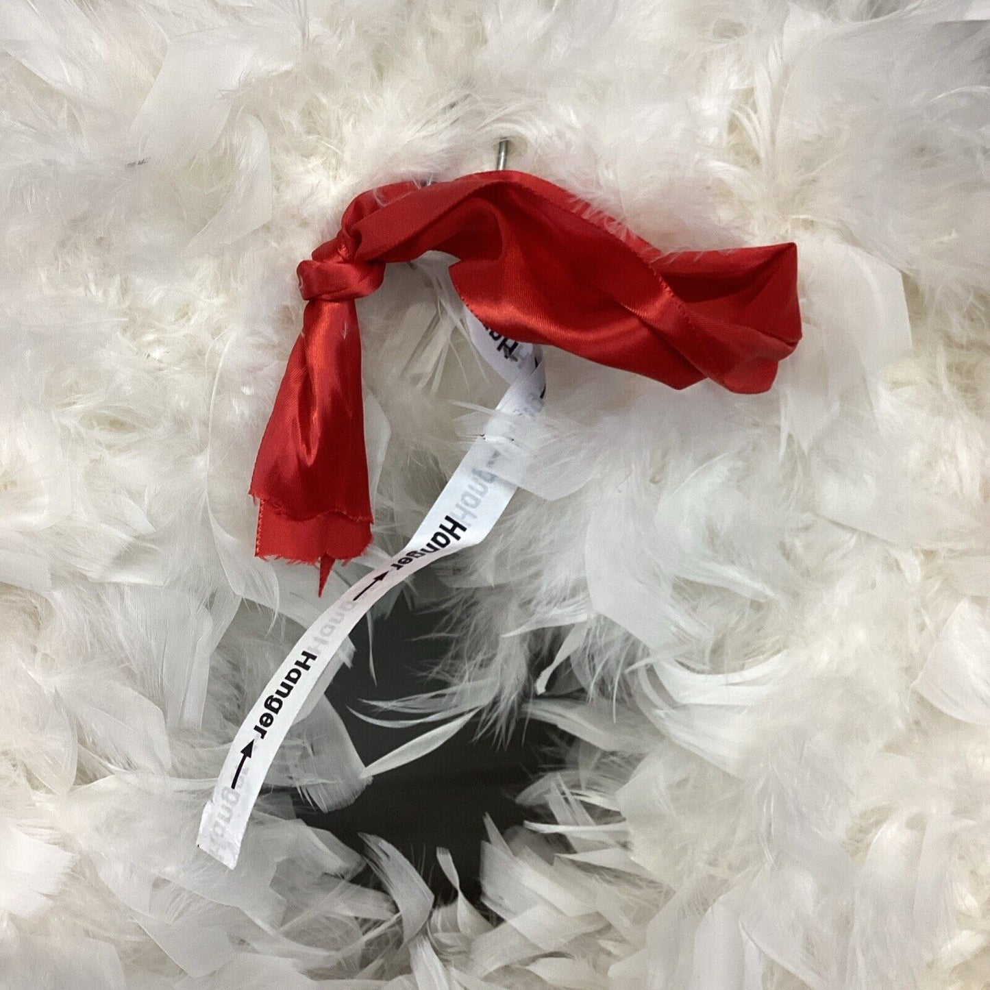 Vintage Indoor/Outdoor Christmas Feather Wreath W/ Box & 2 Bows