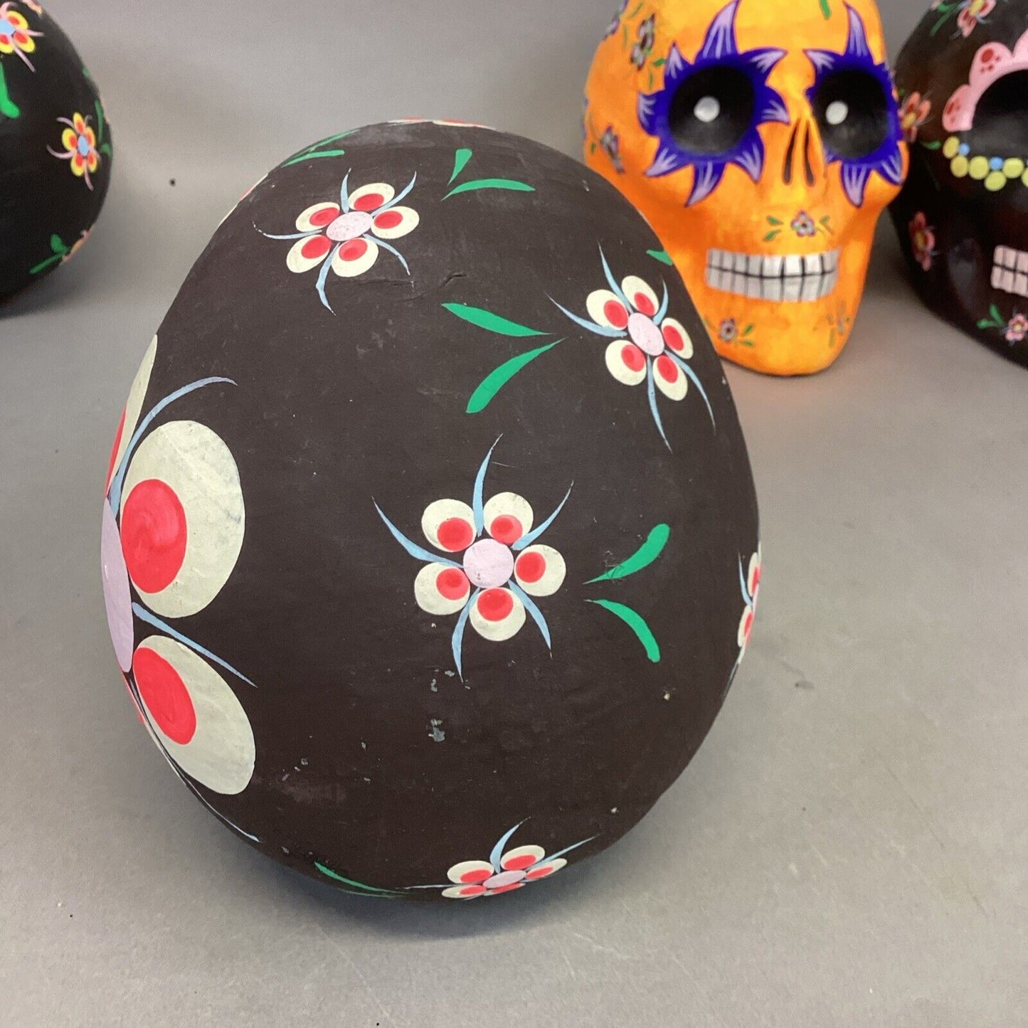 Set Of 4 Styrofoam Decorative Sugar Skull Decorations