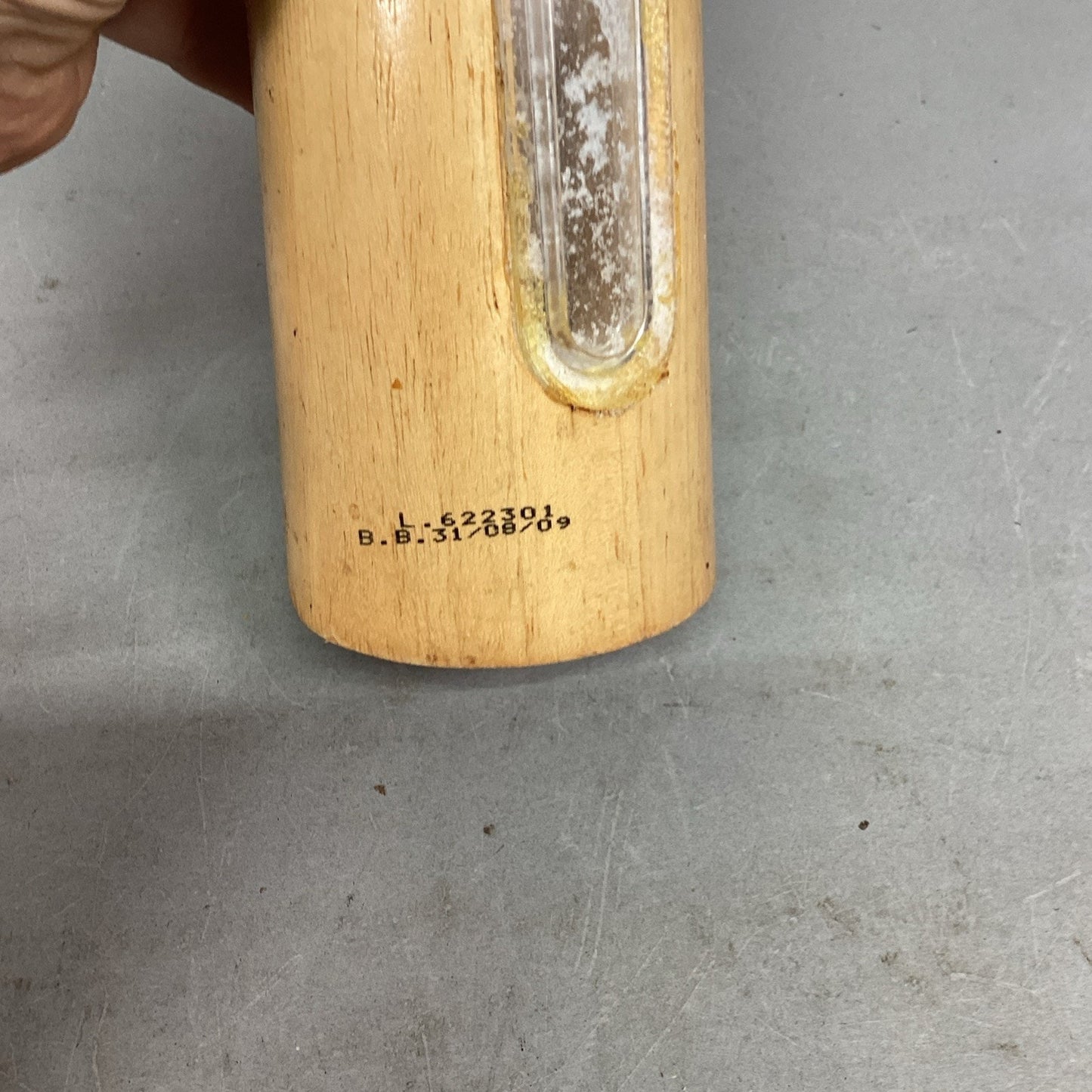 2-Piece Wooden Salt & Pepper Grinder/Mill 16" Tall w/See Thru Panels - Italy