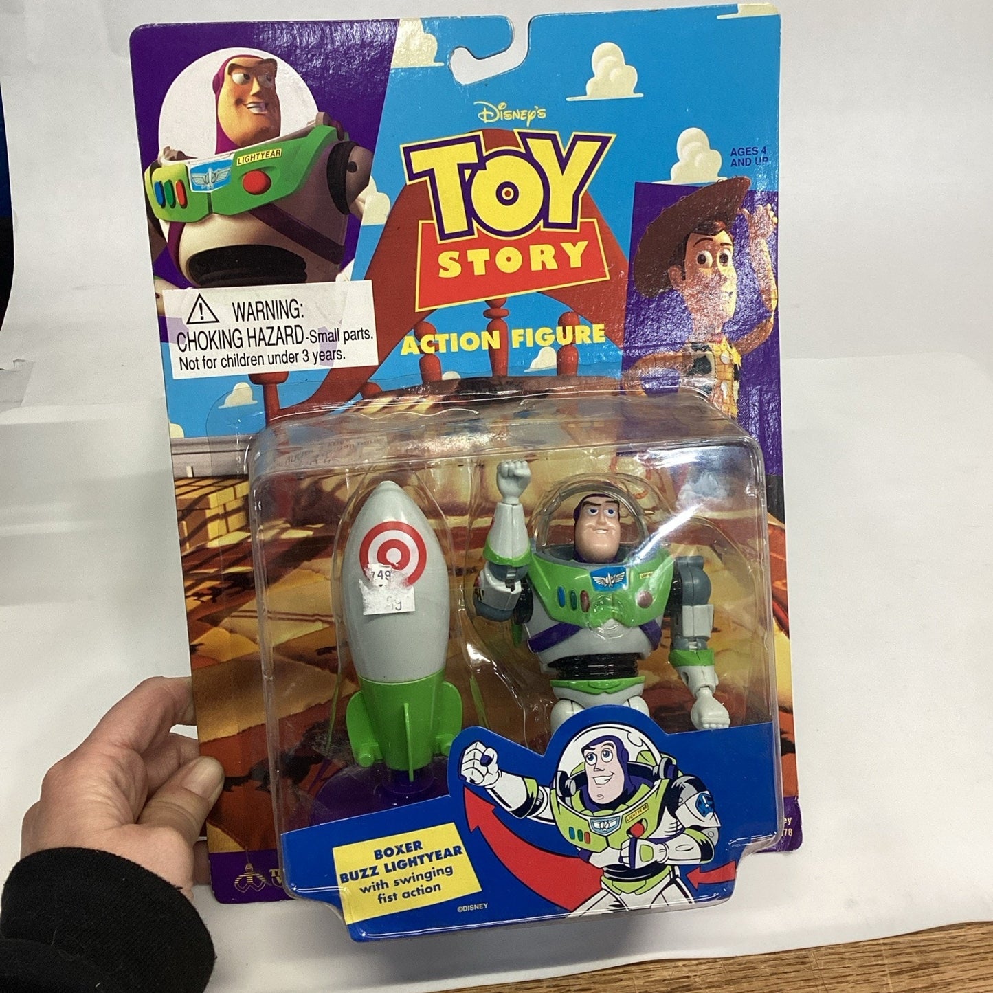 Disney Toy Story Buzz Lightyear Boxer with Swinging Fist New Factory Sealed 1995