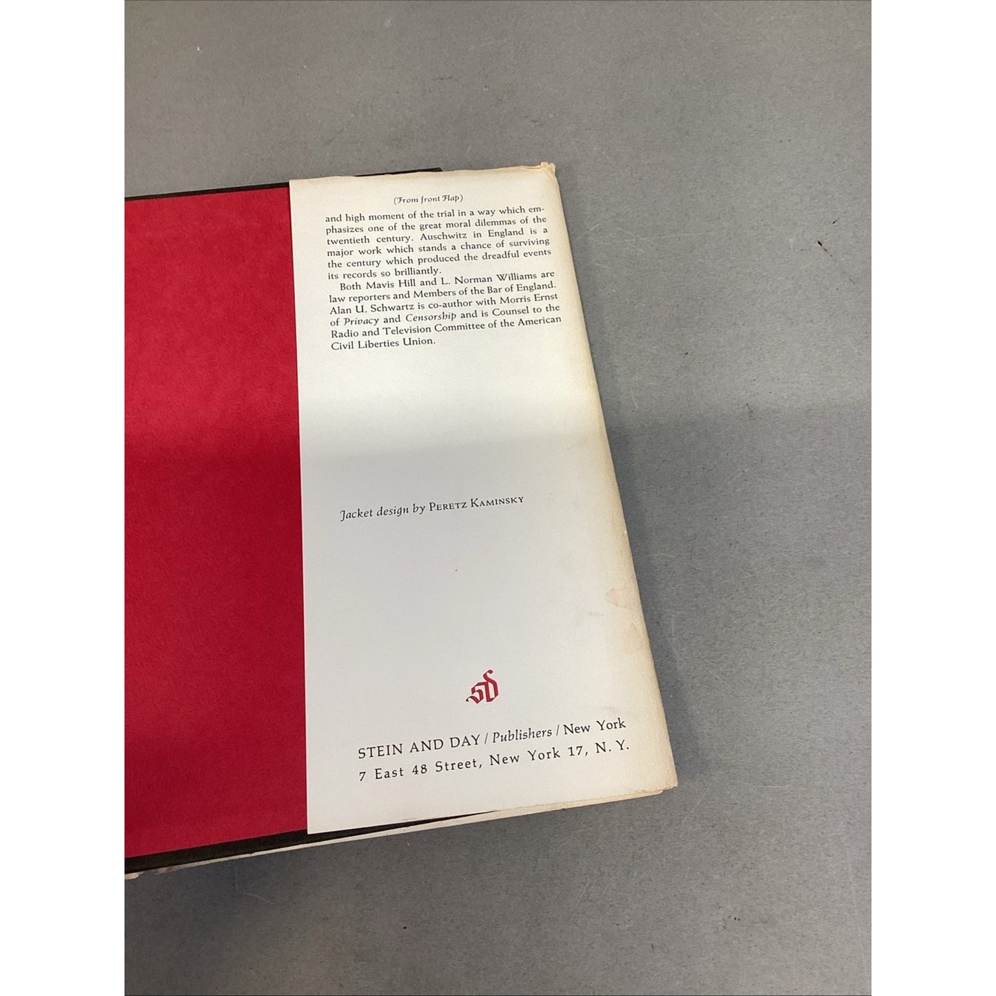 AUSCHWITZ IN ENGLAND (1965) Mavis Hill & L. Norman Williams Libel Trial HCDJ