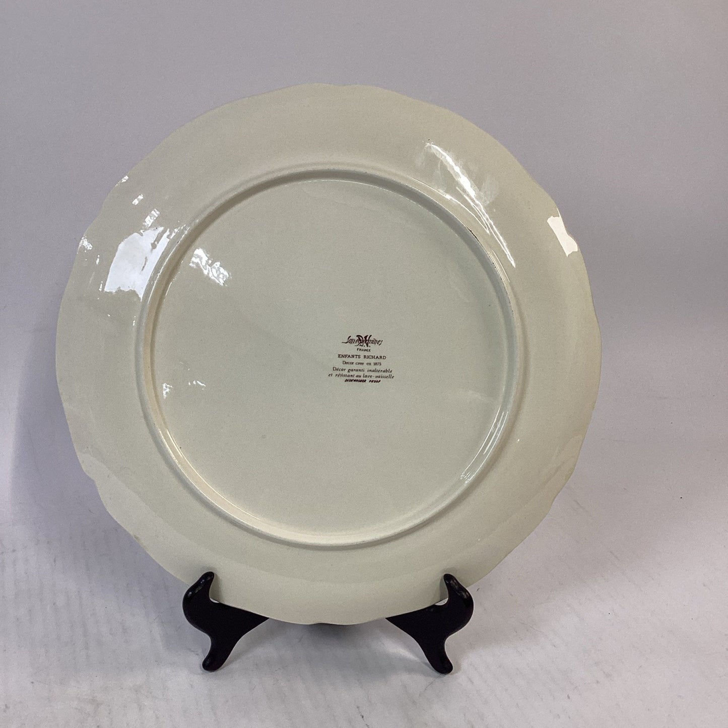 Sarreguemines Enfants Richard Large Round Cake Pastry Platter Dish - 13.25”D