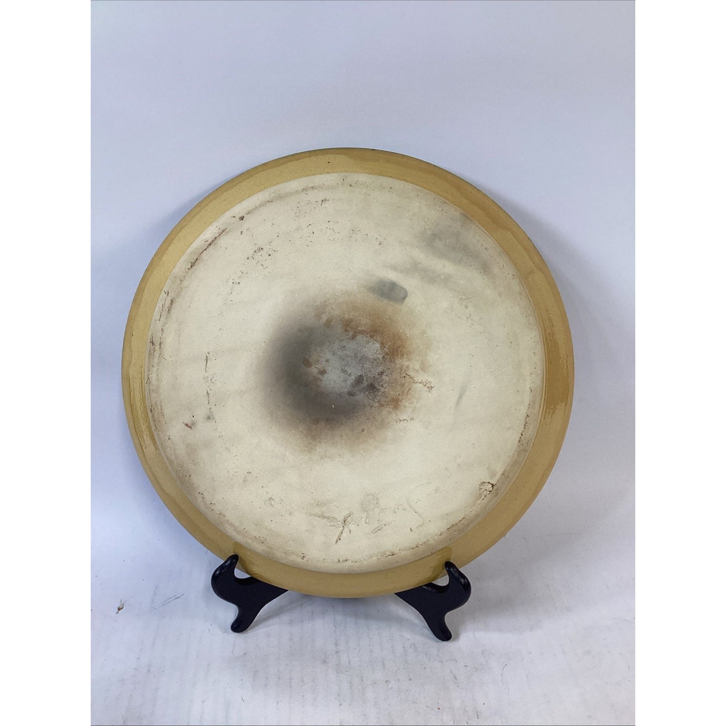 Large Vintage Handmade Hand Painted Glazed Charger Bowl - 13”D
