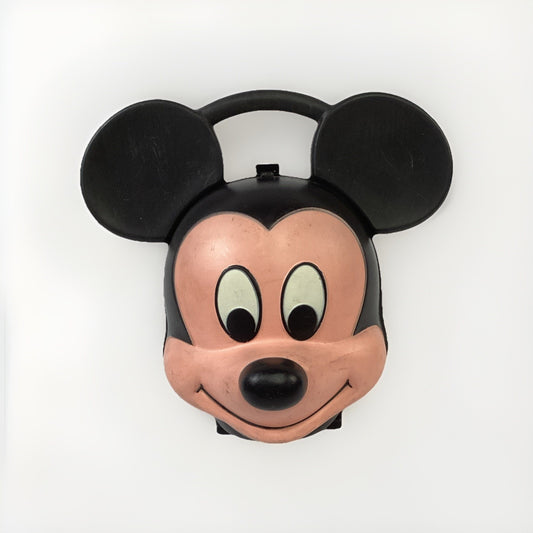 Vintage Disney Mickey Mouse Head Plastic Lunch Box - NO Thermos