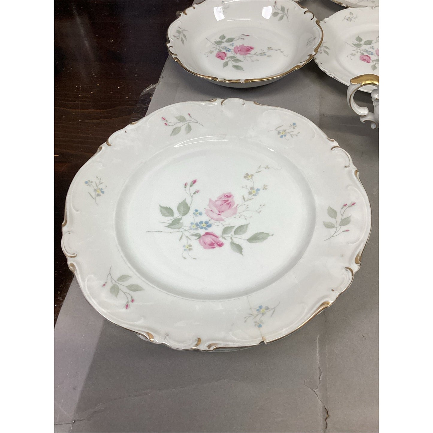 Set Of 30 Pink Floral H&Co Selb Bavaria Germany Heinrich Cup/Saucer/Bowls + More